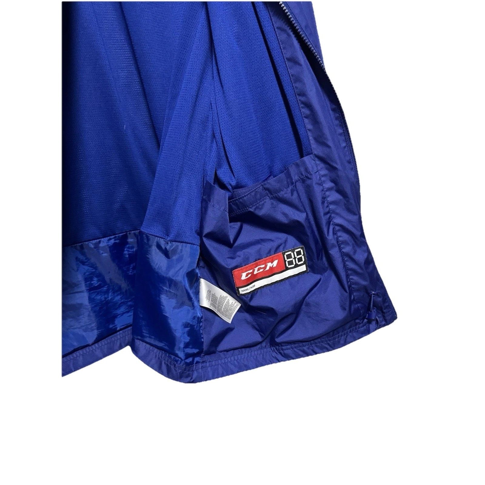 Ccm CCM Hockey Blue Windbreaker Jacket Size US L / EU 52-54 / 3 - 7 Thumbnail