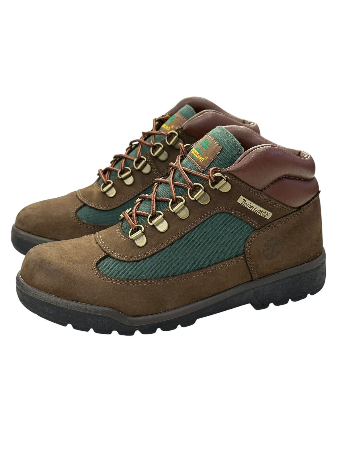 Timberland [TB016937] TIMBERLAND FIELD BOOT DARK BROWN GREEN NUBUCK Size US 5.5 / EU 38 - 3 Thumbnail