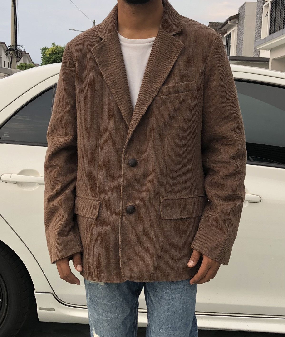 L.L. Bean L.L.Bean Corduroy Elbow Patch Plain Lined Coat Jacket Size US M / EU 48-50 / 2 - 19 Thumbnail