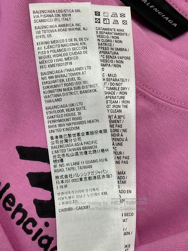 Balenciaga Balenciaga Pink lettered print short-sleeve T-shirt, size Size US L / EU 52-54 / 3 - 8 Thumbnail