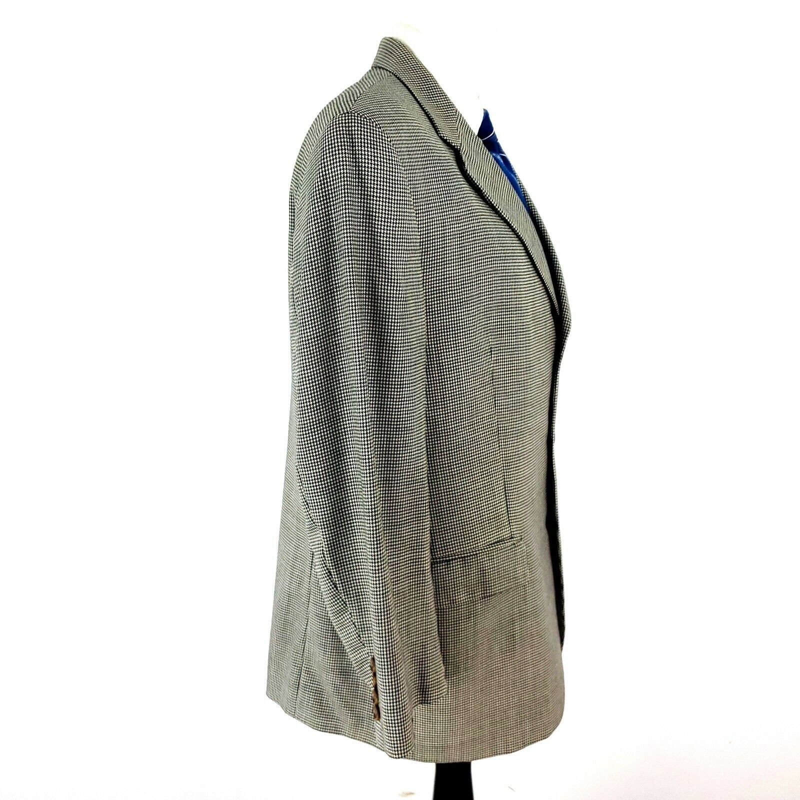 Polo Ralph Lauren Polo Ralph Lauren Wool 3 Button Sport Coat 44R Black White H Size 44R - 6 Thumbnail
