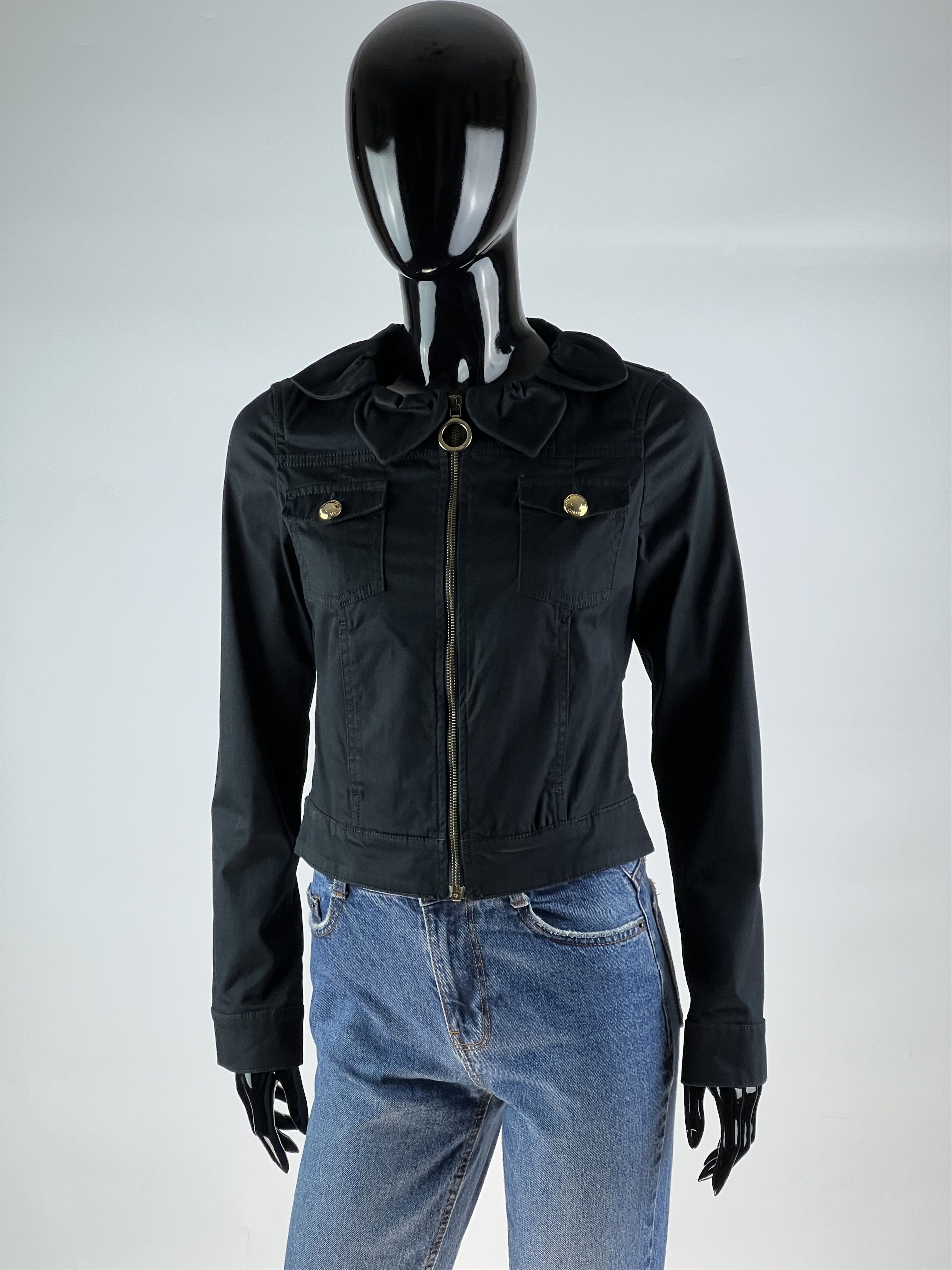 Love Moschino × Moschino Rare Vintage Love Moschino Black Denim Jacket Size S / US 4 / IT 40 - 1 Thumbnail