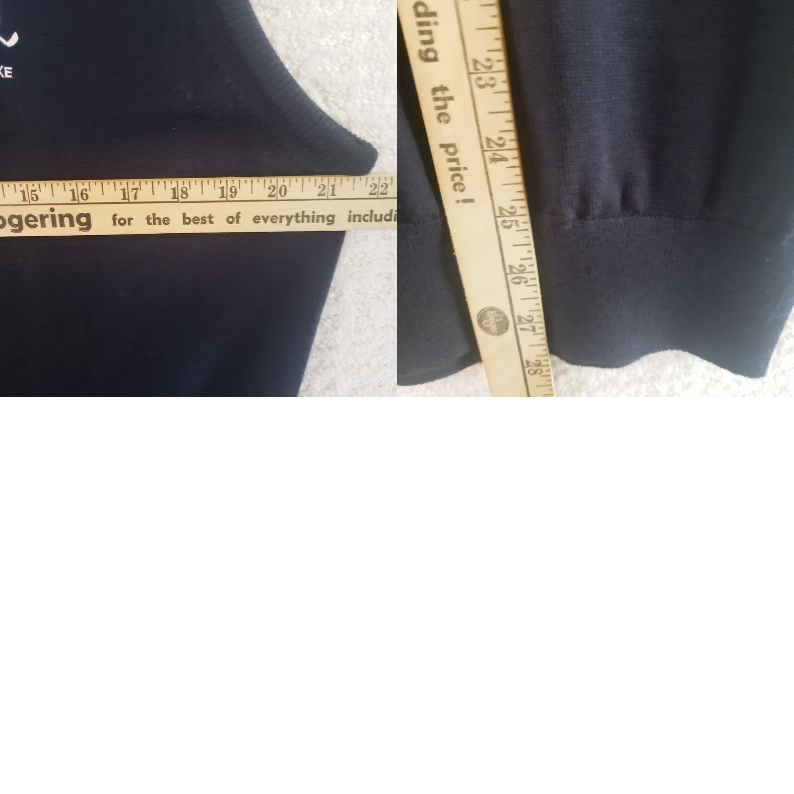 Logo 7 VINTAGE Glenmuir Wool Vest Sweater Men M Black Logo V-Neck Knit Wool Golf Royal Liverpool Hoylake 90s 00s Mens Size US M / EU 48-50 / 2 - 9 Thumbnail