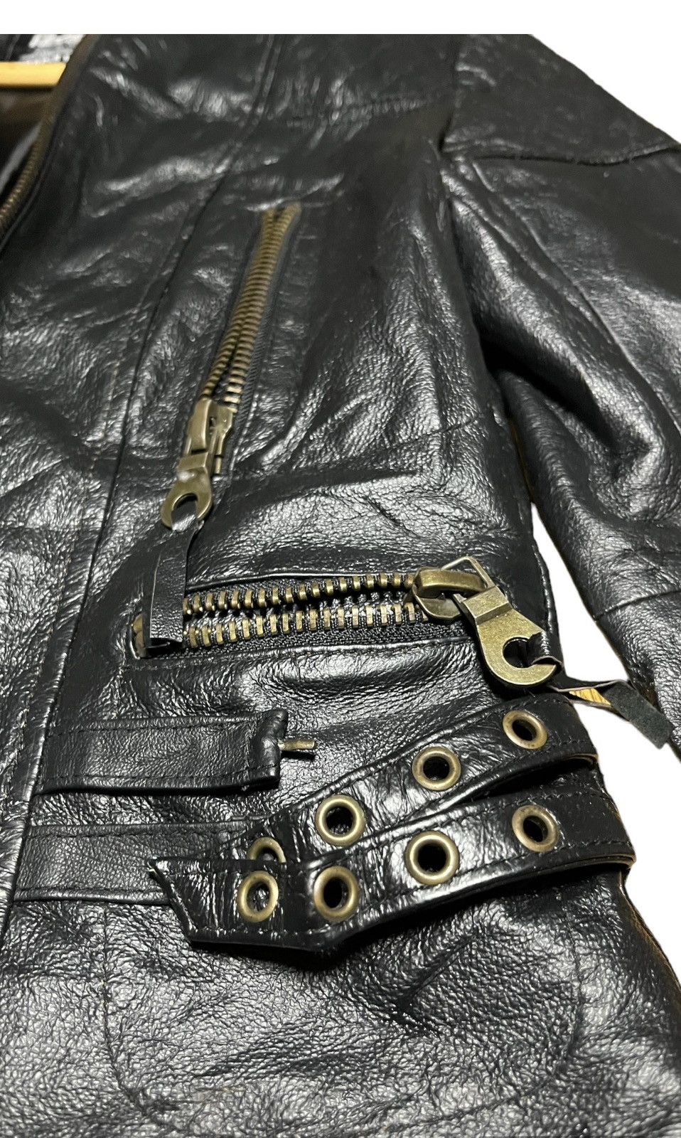 Vintage LEATHER JACKET GLAD NEWS Size US S / EU 44-46 / 1 - 8 Thumbnail