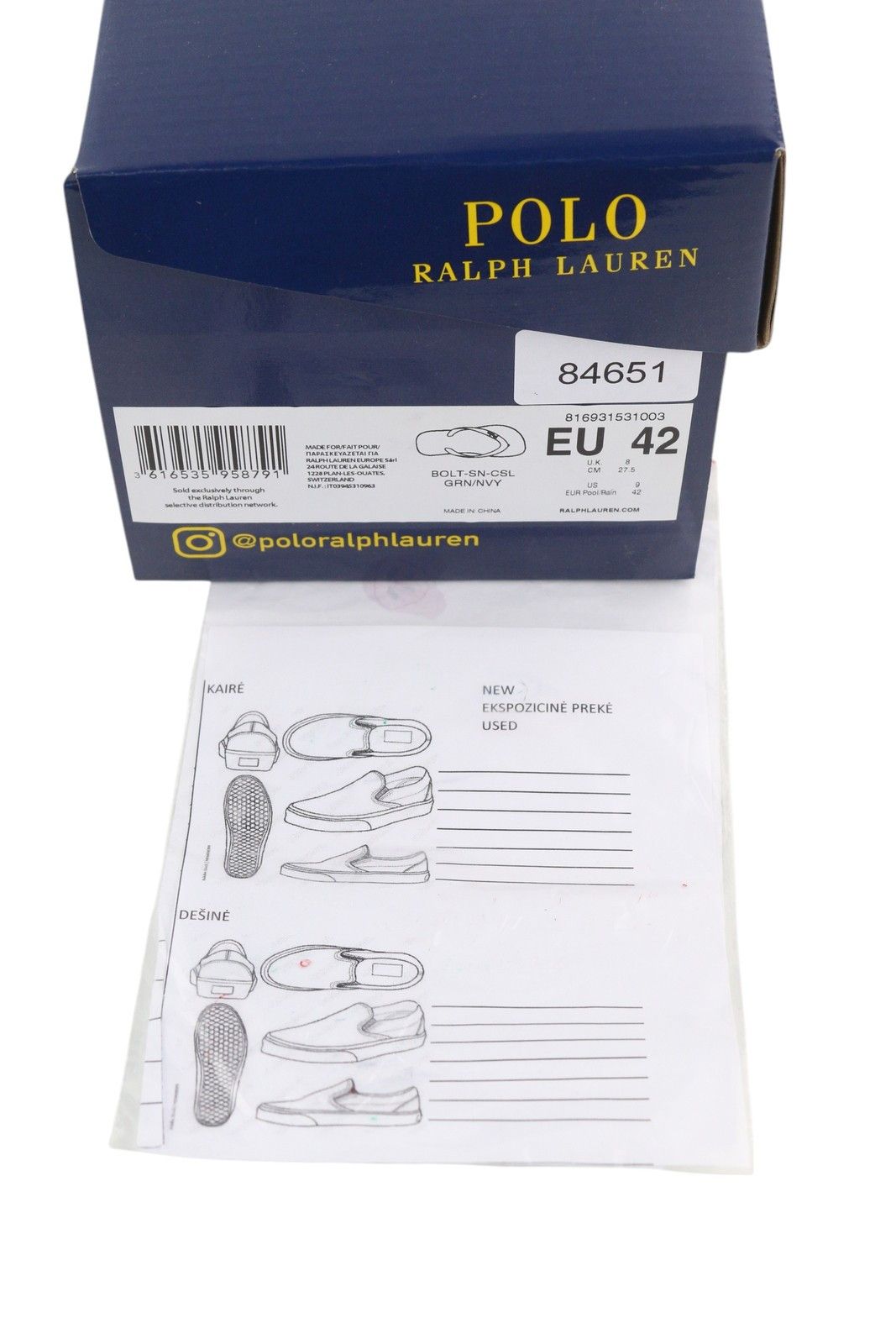 Polo Ralph Lauren BOLT-SN-CSL EU42/43 Green Flip Flops Shoes 84651 Size US 9 / EU 42 - 10 Thumbnail