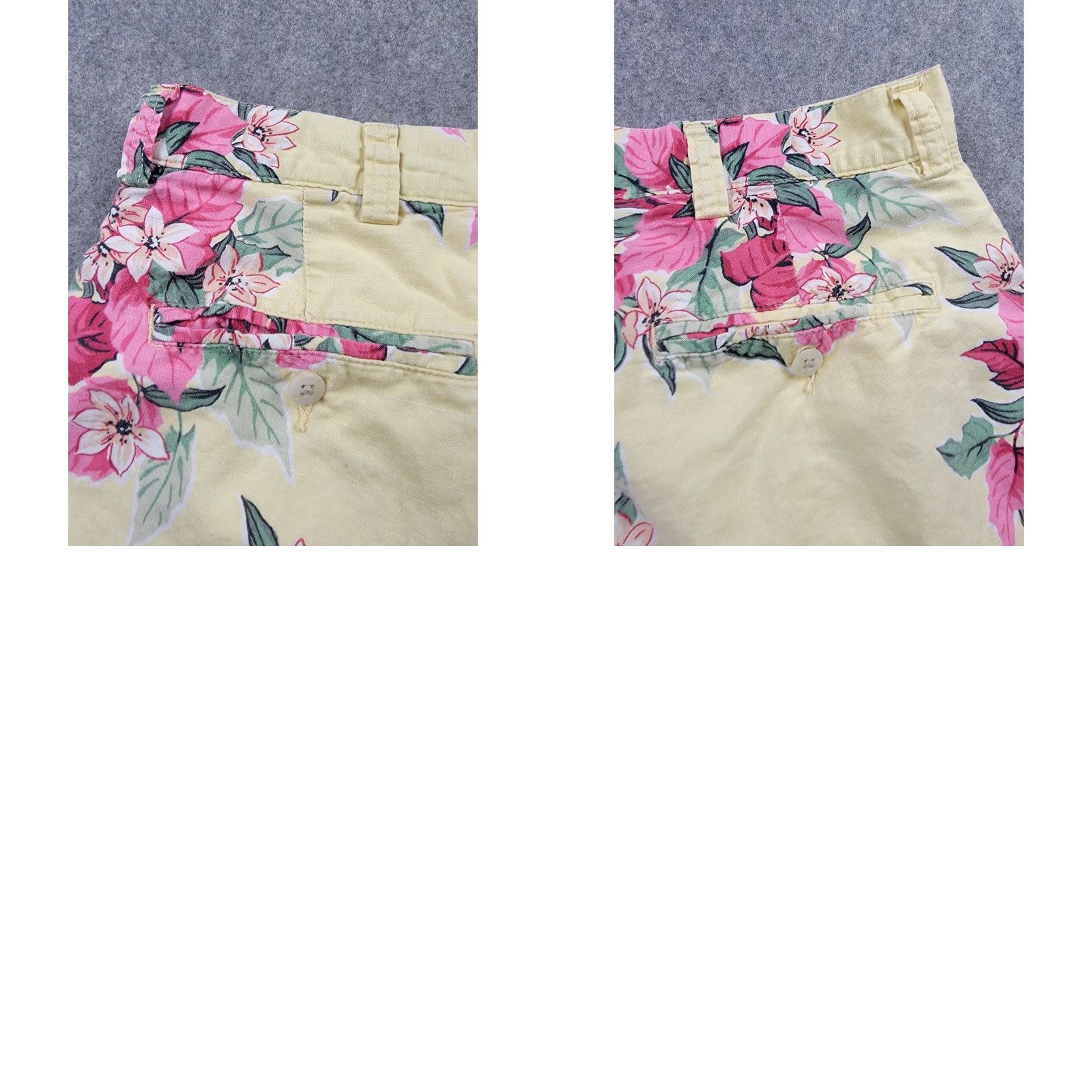 Ralph Lauren Polo Golf Gordon Shorts Mens 35 Yellow Floral Cotton Linen Chino Zip Pockets Stylish Casual Summer Vintage: No Size US S / EU 44-46 / 1 - 10 Thumbnail