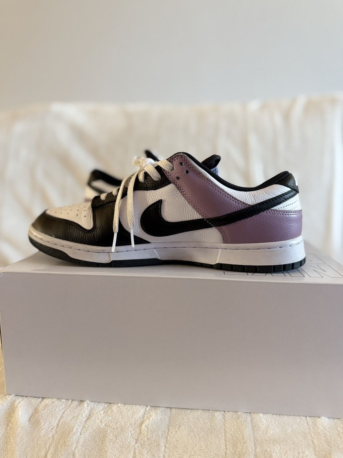 Nike Nike By You Dunk Low Light Purple Black White Men’s Size 12 Size US 12 / EU 45 - 2 Thumbnail