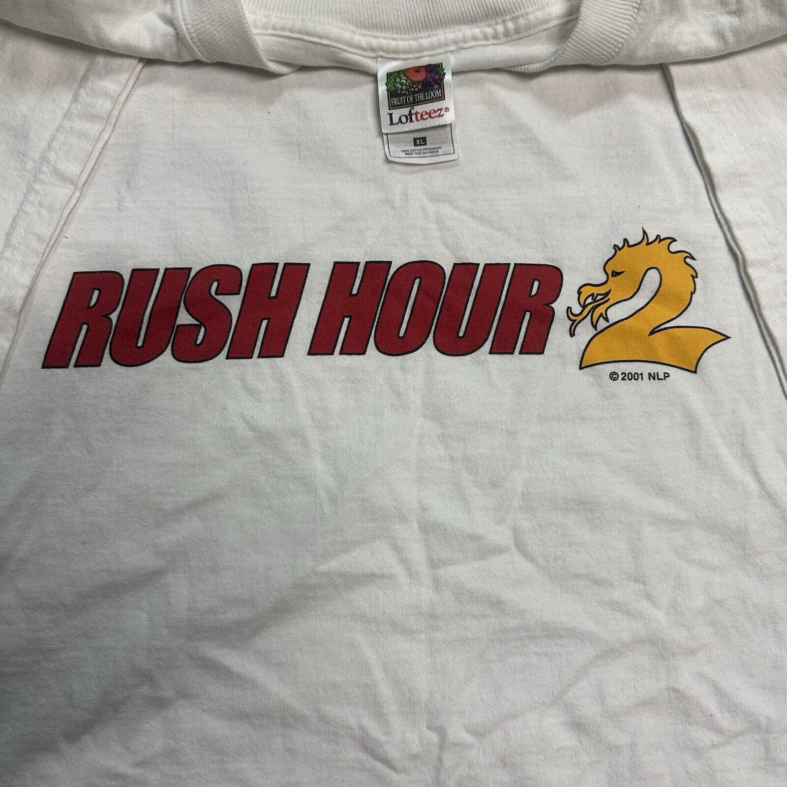Vintage 2001 Rush Hour 2 Movie Promo T-Shirt XL Jackie Chan