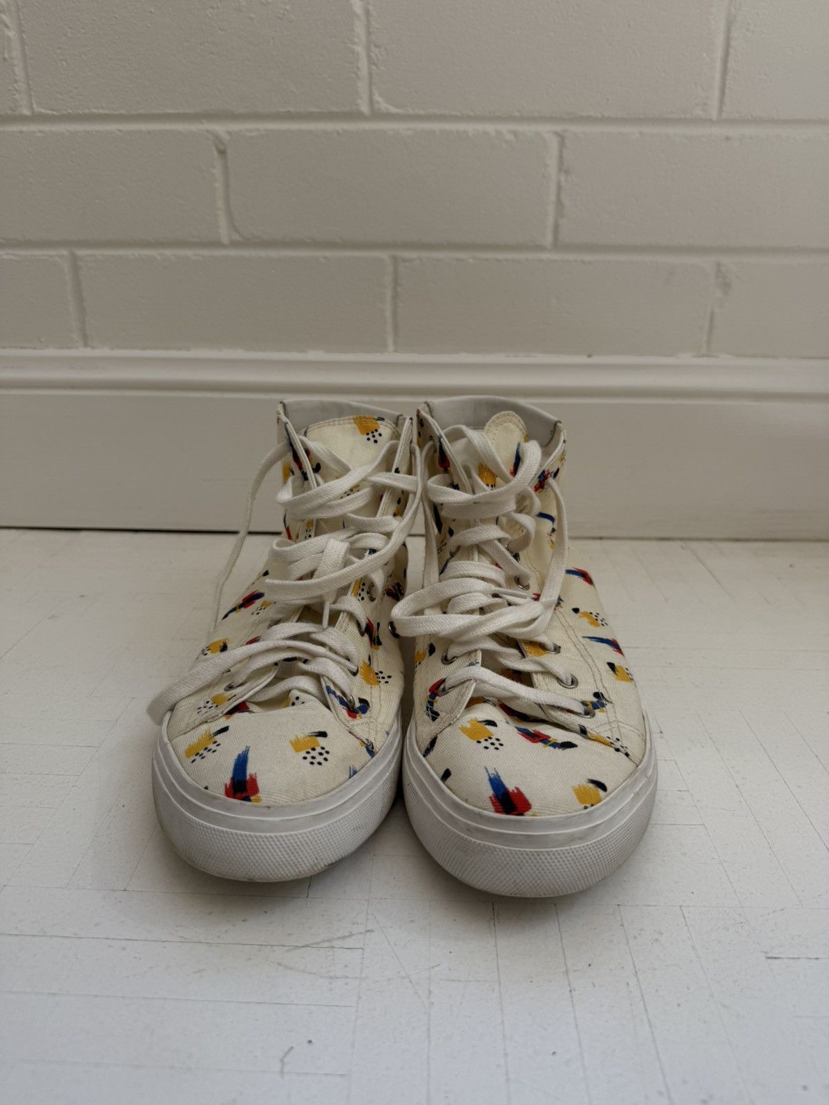 Yves Saint Laurent YSL mid top sneakers barely worn Size US 10 / EU 43 - 7 Thumbnail