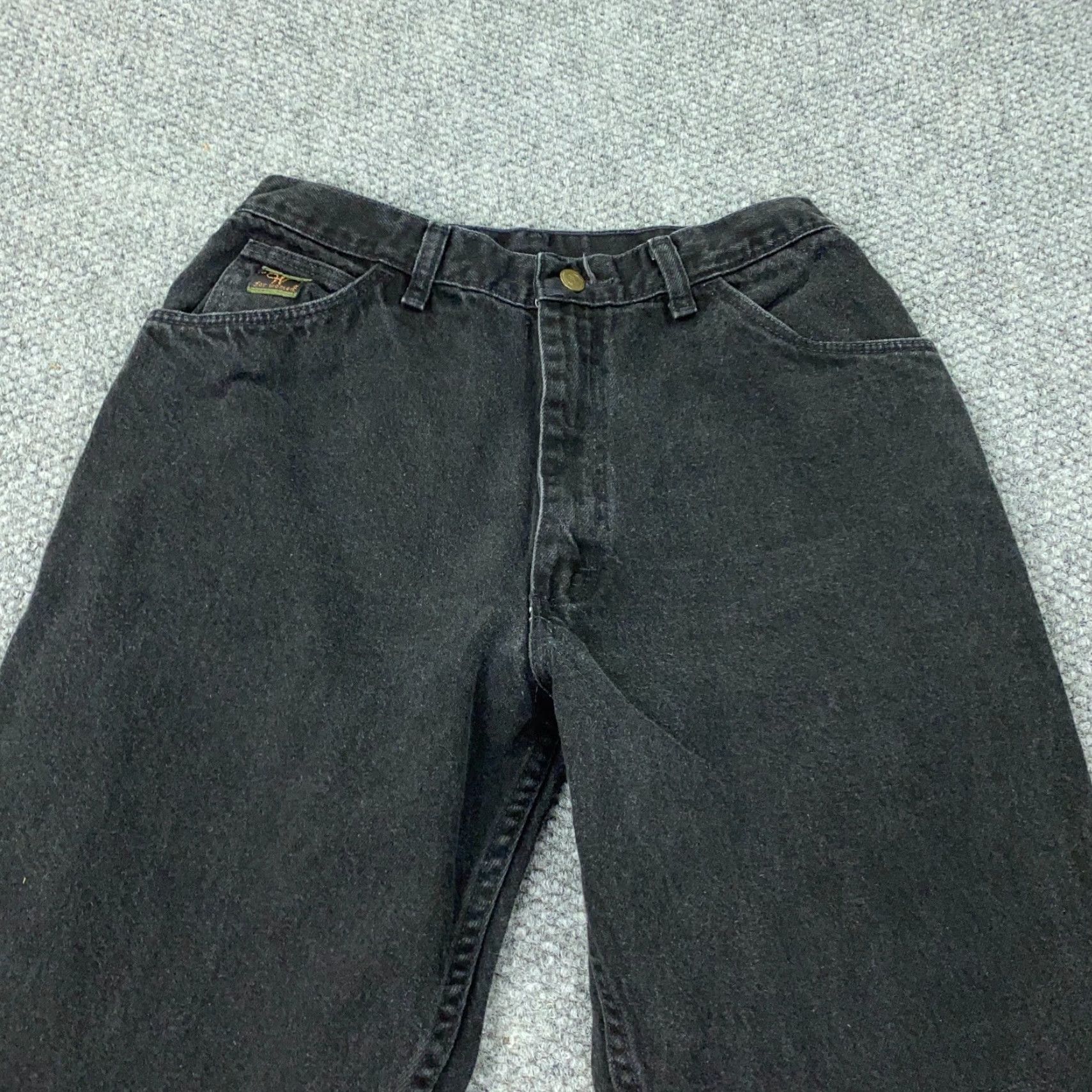 Wrangler VINTAGE Wrangler Womens Jeans 30" Inseam High-Rise Tapered Leg 12 Black Denim 90s Y2K Size 28" / US 6 / IT 42 - 2 Thumbnail