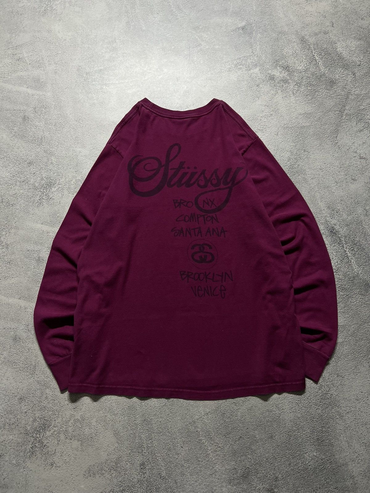Stussy Vintage Y2k Stussy World Tour 🌎 Long Sleeve 00’s Size US M / EU 48-50 / 2 - 8 Thumbnail
