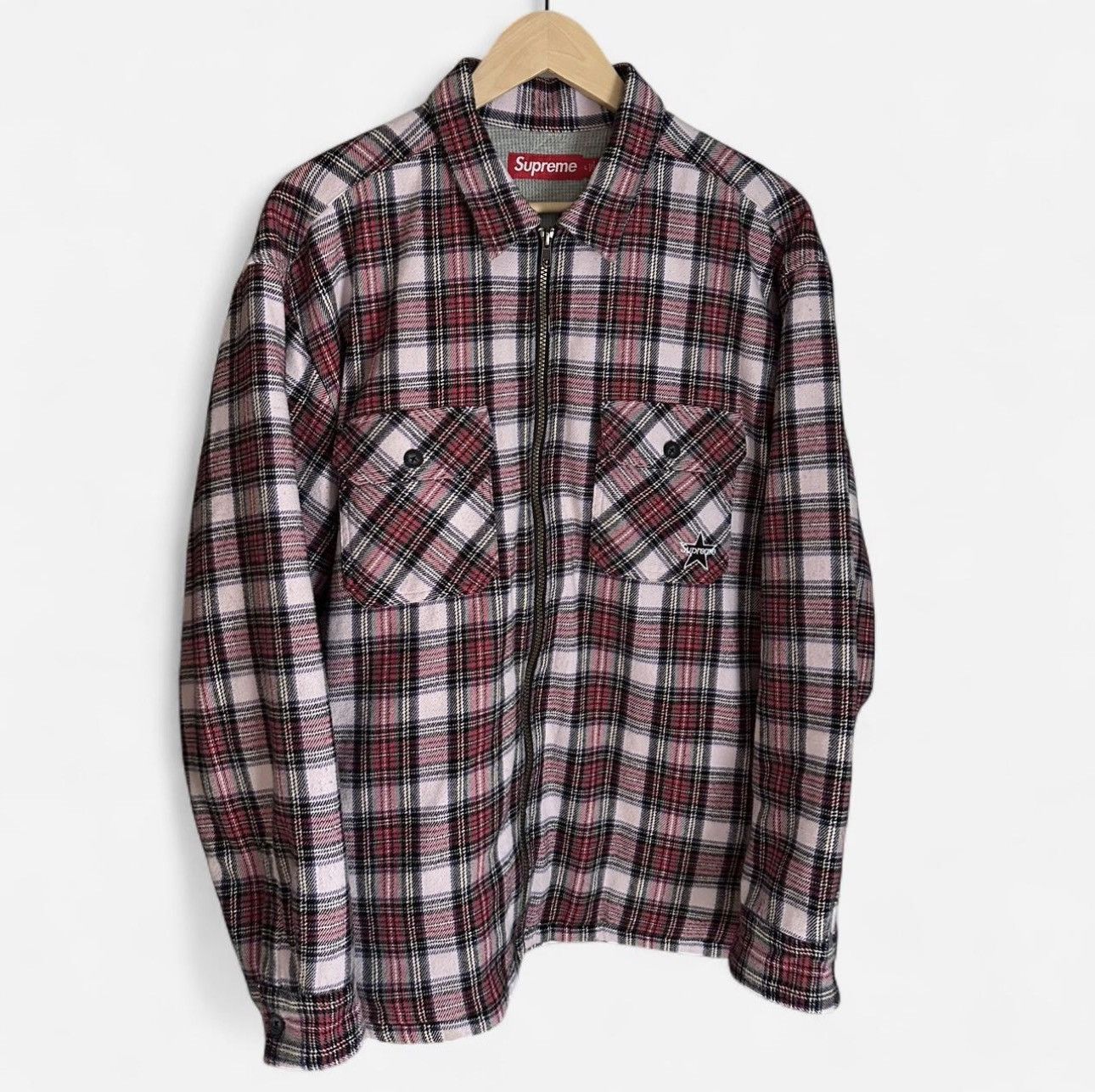 Supreme Supreme Zip Up Thermal Lined Flannel Jacket Size US L / EU 52-54 / 3 - 1 Thumbnail