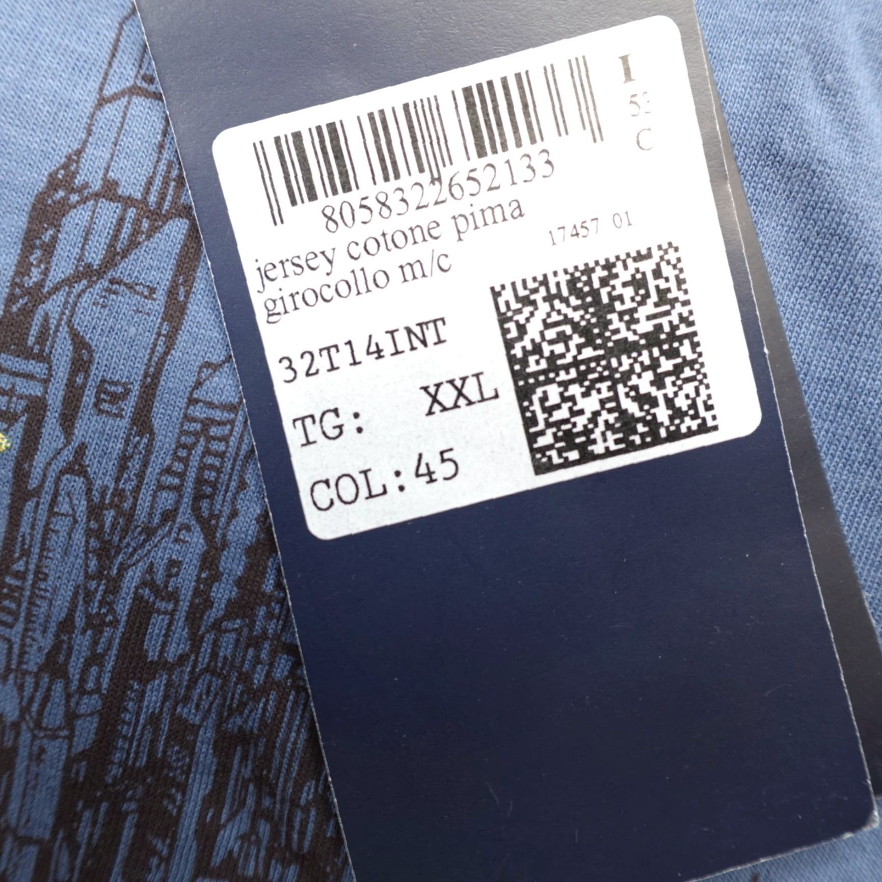 Trussardi Trussardi Shirt 2XL Blue Logo NEW Men Short Sleeve Crew Neck T‑Shirt Cotton Vintage: No? Size US XXL / EU 58 / 5 - 2 Thumbnail