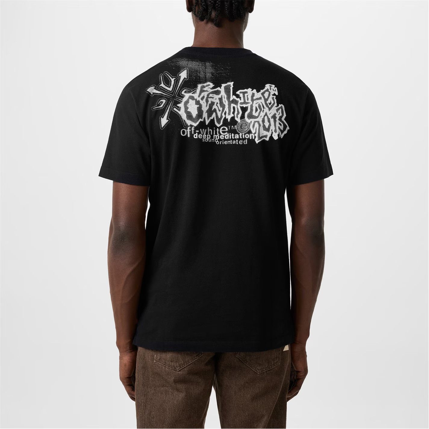 Off-White o1g2r1mq0226 Slim S/S Graphic T-Shirt In Black Size US XXS / EU 40 - 3 Thumbnail