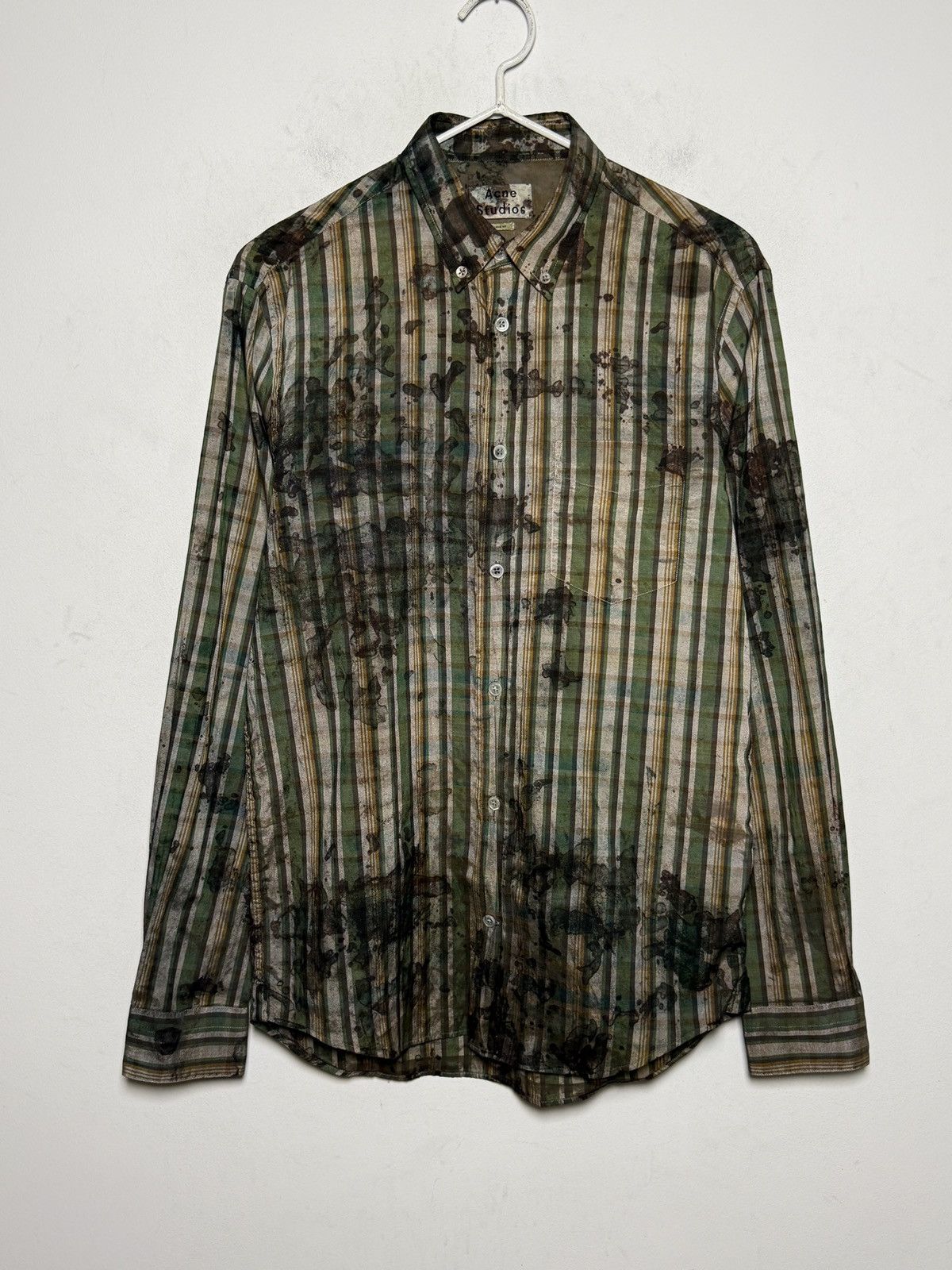 Acne Studios acne 1of1 dyed painters shimmer shirt Size US S / EU 44-46 / 1 - 1 Thumbnail