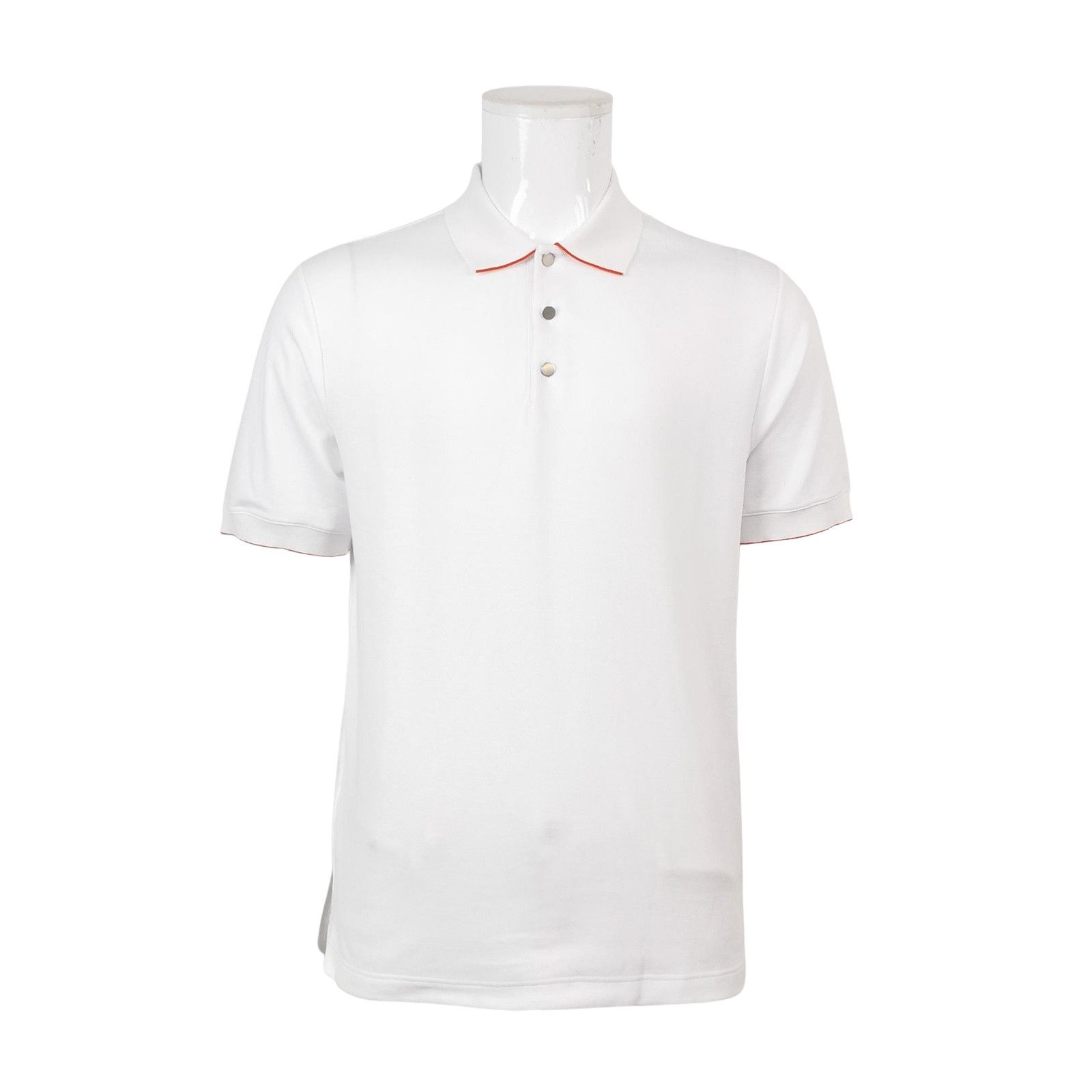 Hermes Hermès Contrast Trim White Polo Shirt Size XL Size US XL / EU 56 / 4 - 1 Thumbnail