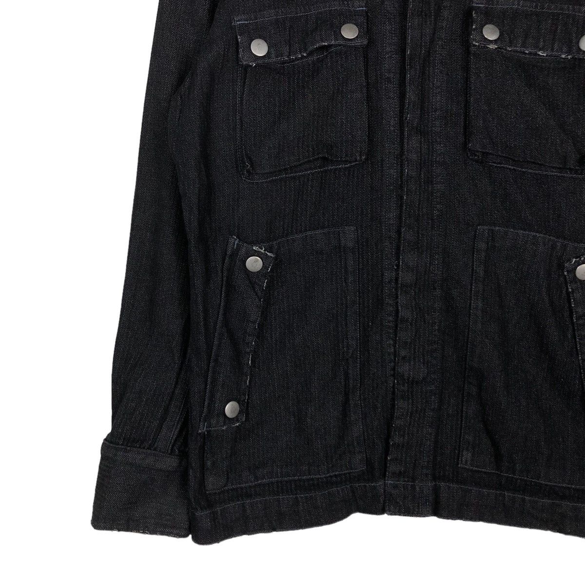 45rpm 🔥Vintage Biker Trucker Denim Jacket Daily News Japan Indigo Size US M / EU 48-50 / 2 - 4 Thumbnail