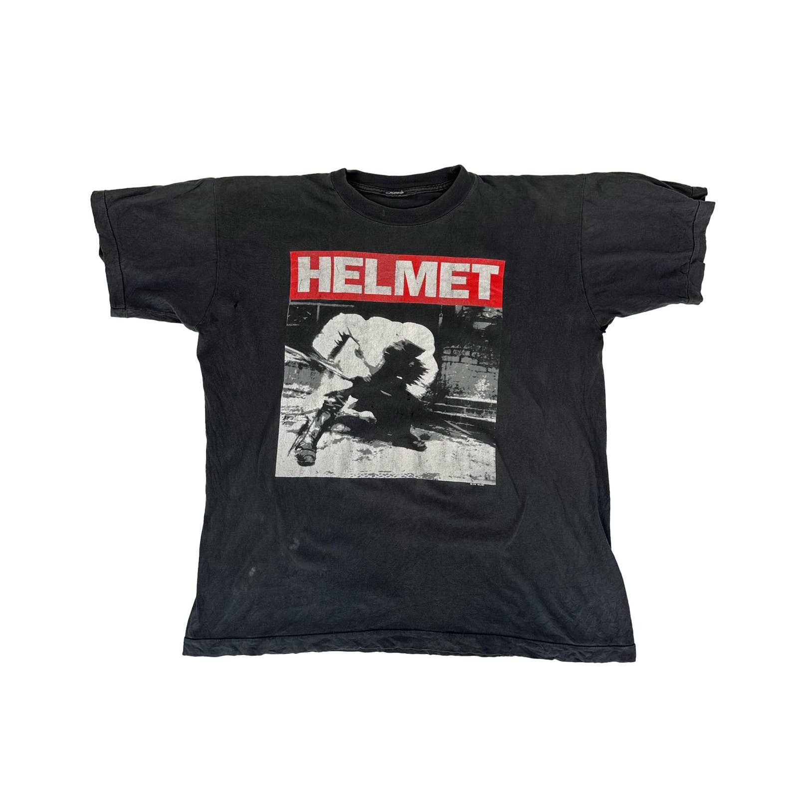 Pre-owned Vintage 1992 Helmet Meantime Euro Tour  Tee In Black