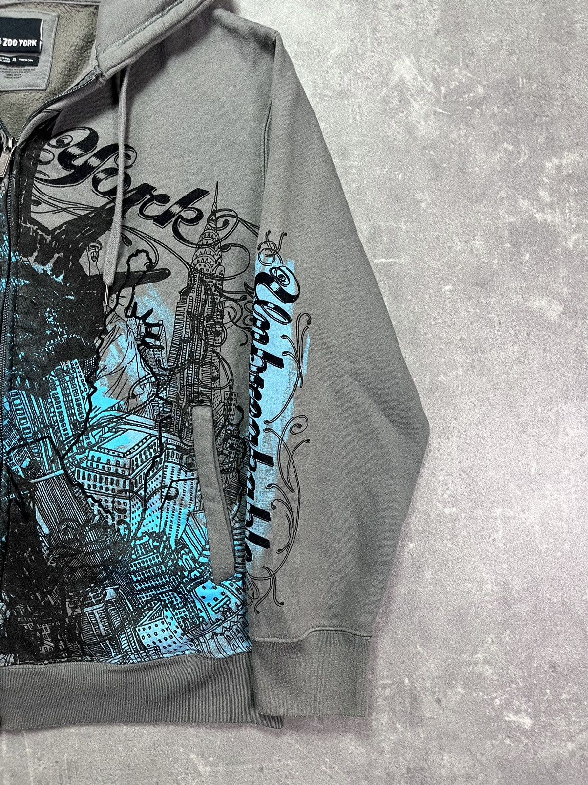 Zoo York 00s Rare Zoo York Liberty Statue Printed Baggy Zip Hoodie XL Size US L / EU 52-54 / 3 - 5 Thumbnail