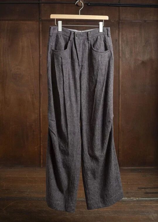 Ziggy Chen Ziggy Chen Gray Linen Long Pants Size US 28 / EU 44 - 1 Preview