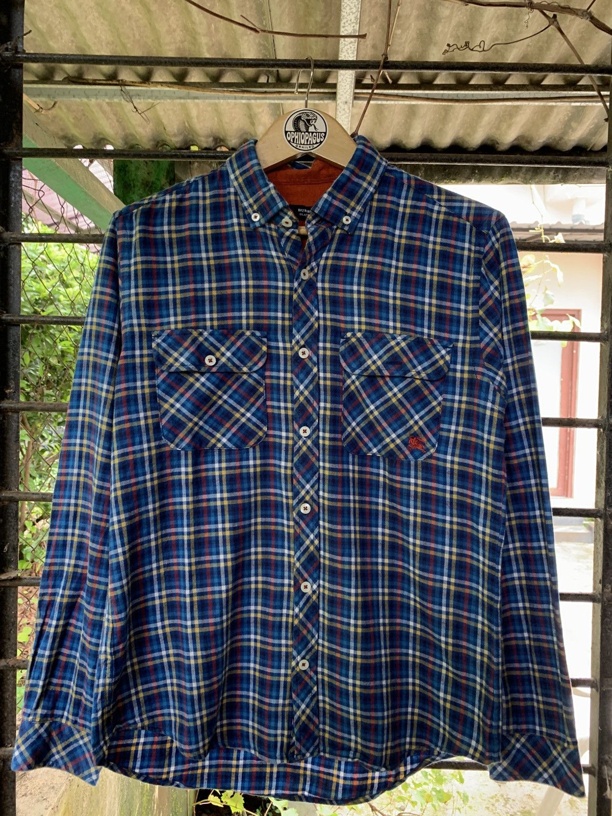 Burberry 🐍 Burberry Black Label Plaid Flannel Shirt Size US M / EU 48-50 / 2 - 1 Thumbnail