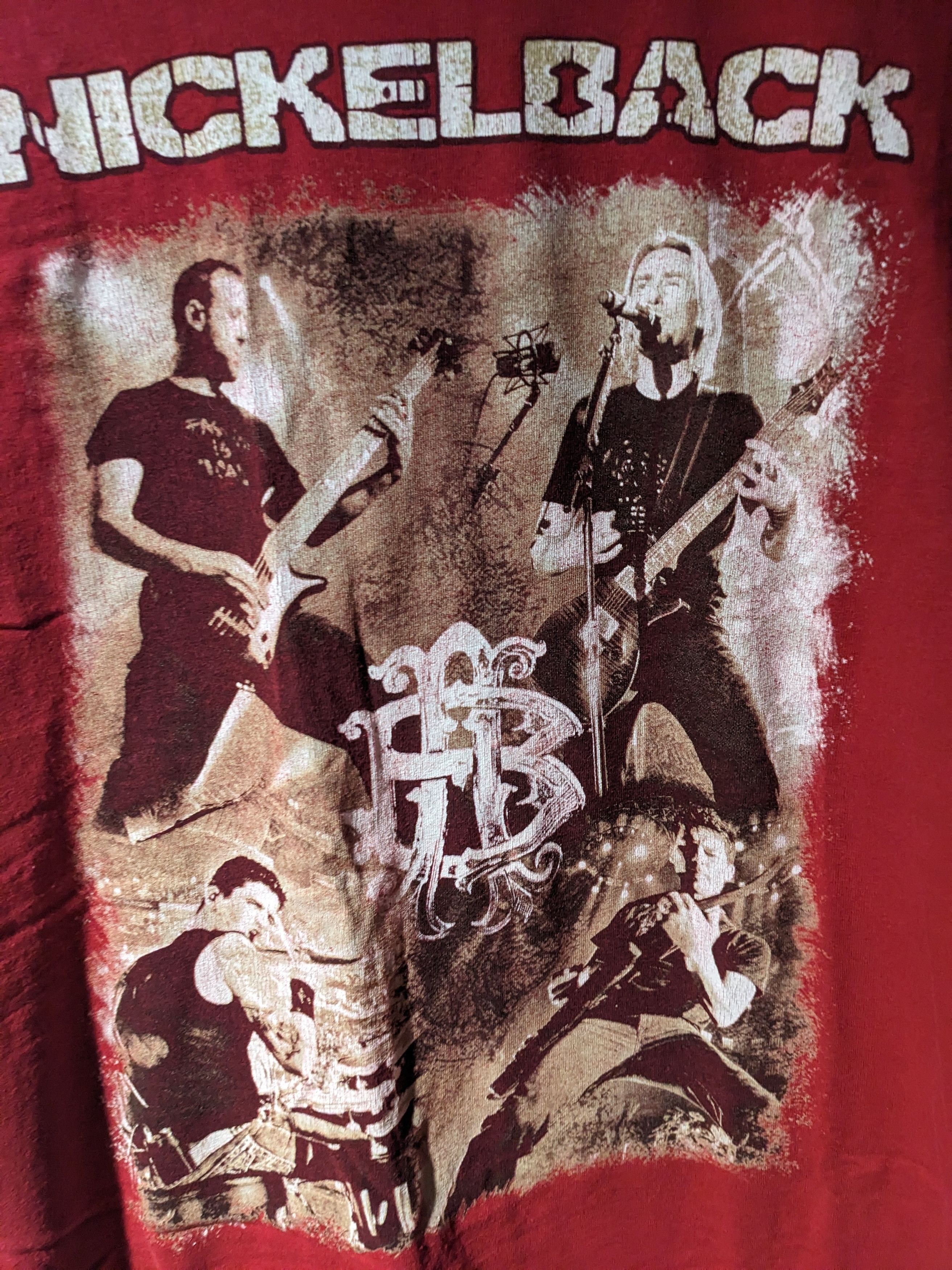 Band Tees × Vintage Vintage 2009 Nickelback Tour Music Red Large T-Shirt Size US L / EU 52-54 / 3 - 2 Thumbnail