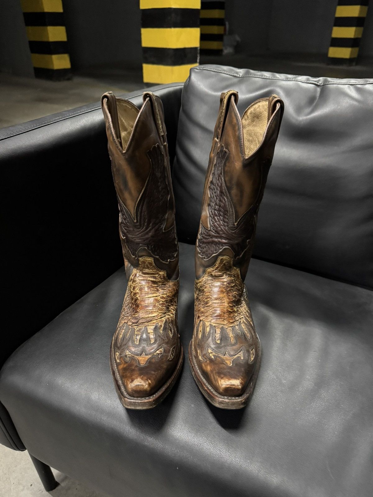 Sancho Boots Sancho Mexico Vintage Western Cowboy Python Boots Size US 7 / EU 40 - 4 Thumbnail