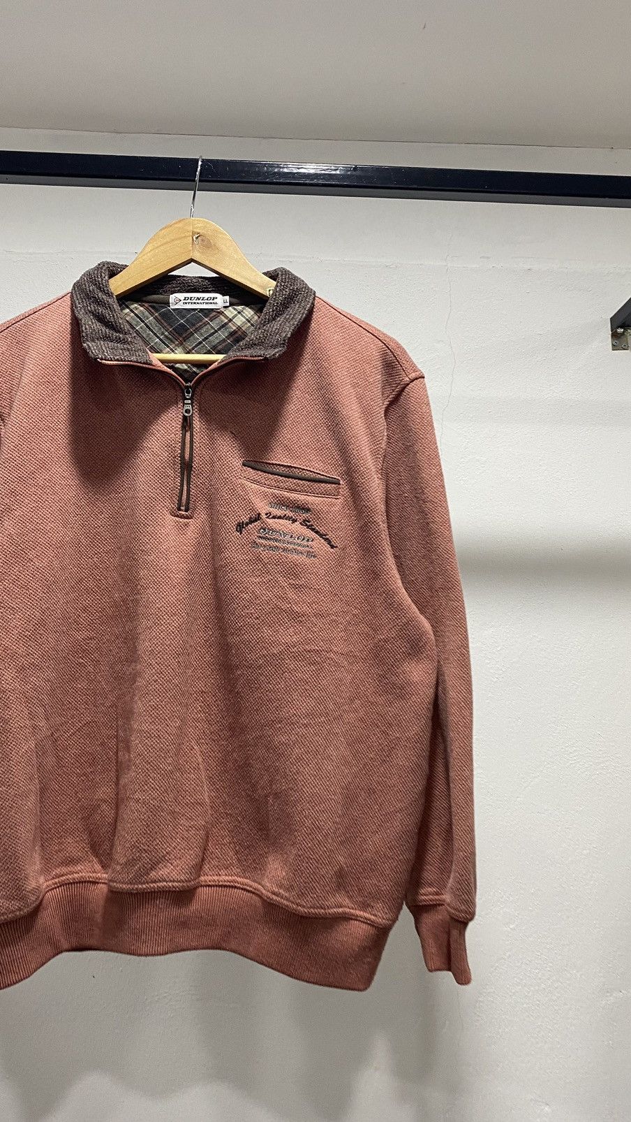Japanese Brand × Vintage Vintage Dunlop Halfzipper Sweatshirt 90s Size US L / EU 52-54 / 3 - 3 Thumbnail