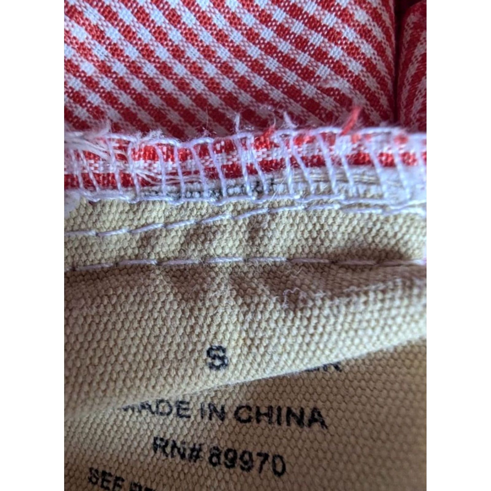 Vintage Love Notes Button-Up Shirt Sleeveless Red Gingham Floral Embroidered Ruffle Small Womens Casual Shirts Size S / US 4 / IT 40 - 5 Thumbnail