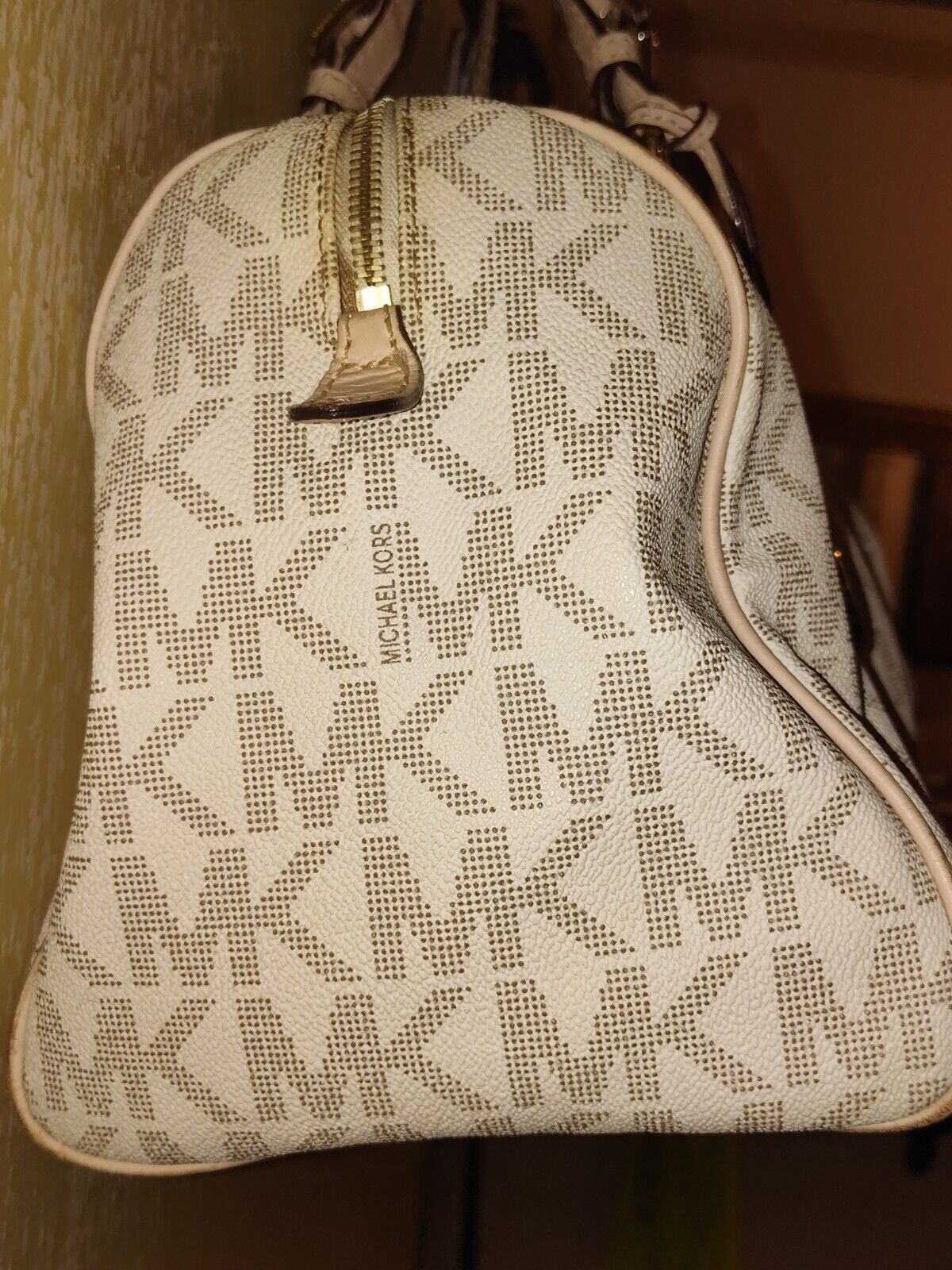 Michael Kors MICHAEL KORS GRAYSON SATCHEL - large vanilla logo bag Size ONE SIZE - 5 Thumbnail