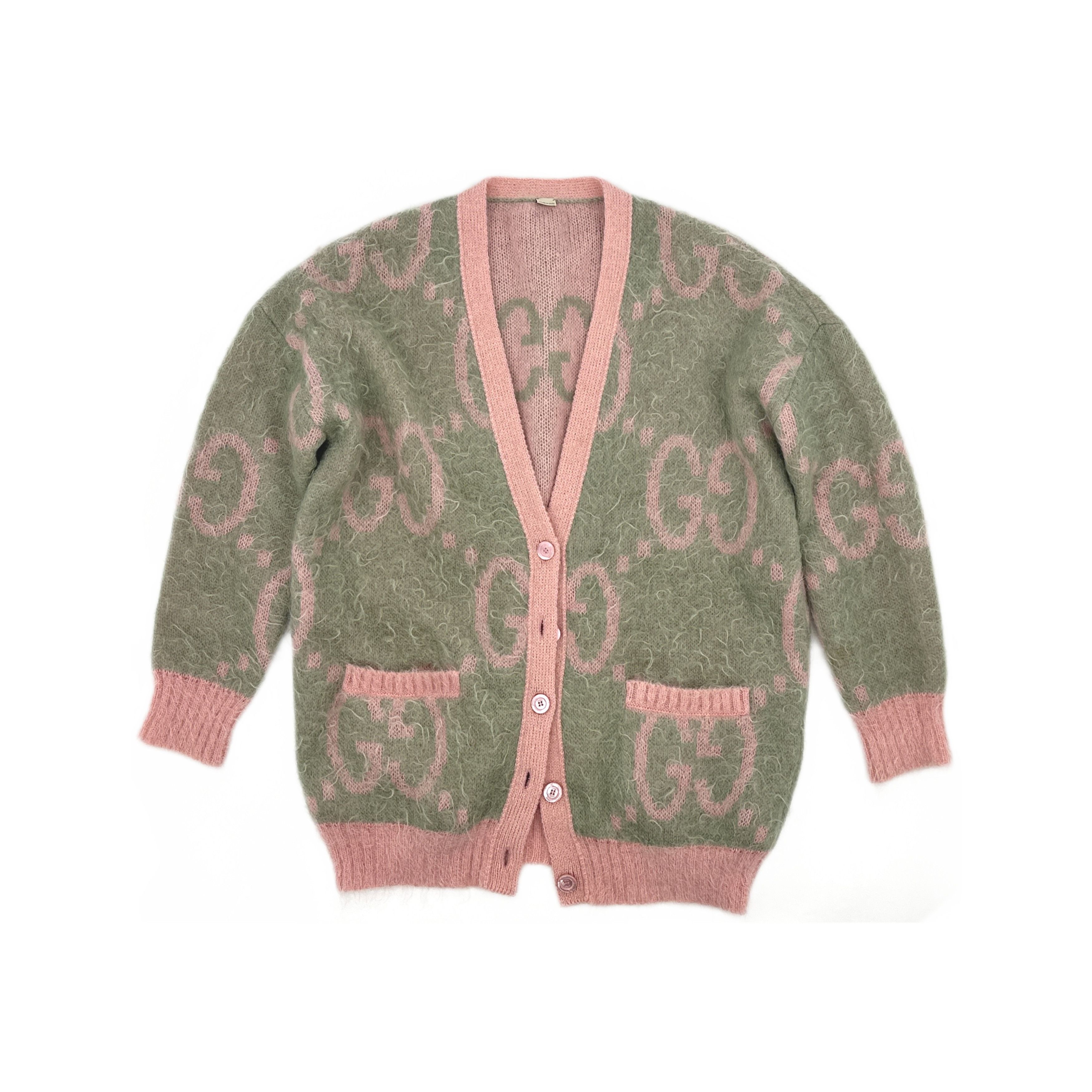 Gucci Gucci GG Jacquard Mohair Cardigan Size S Size S / US 4 / IT 40 - 1 Thumbnail