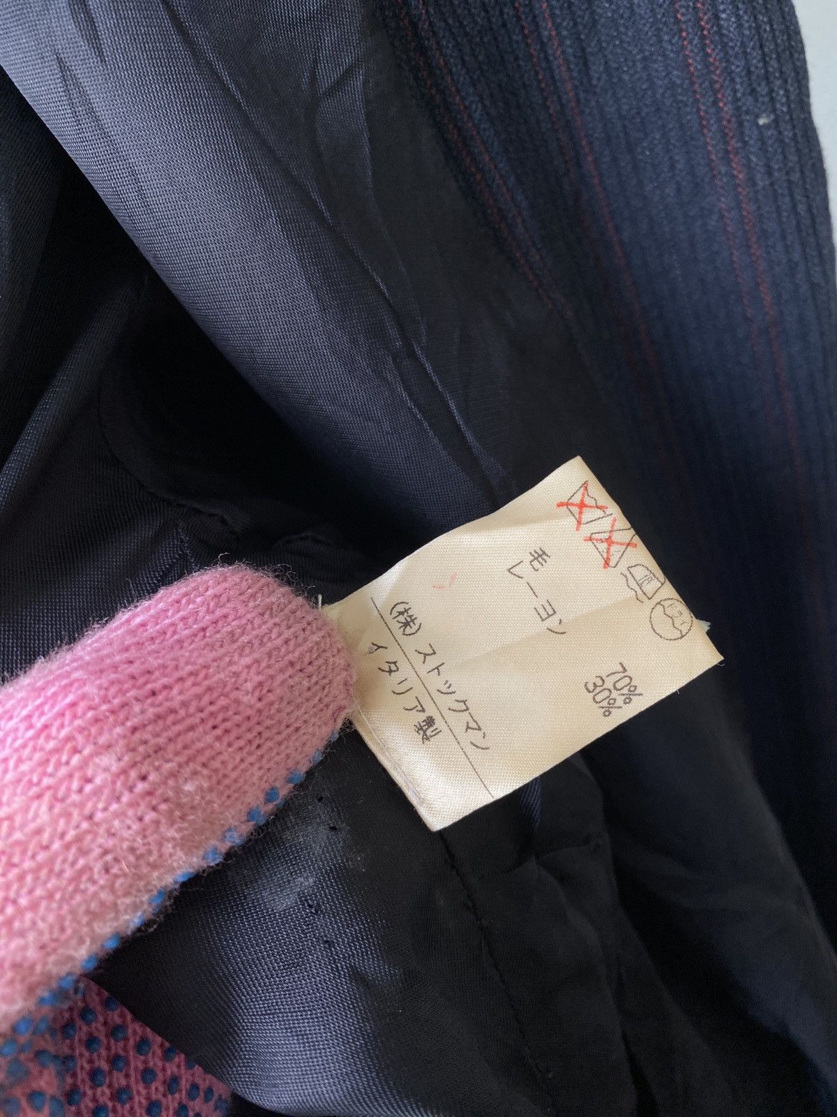 Marithe + Francois Girbaud × Vintage 1990s - Marithe Francois Girbaud Italy Pinstripe Blazer Size 44R - 16 Thumbnail