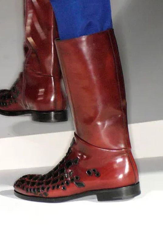 Prada Trompe-l'oeil Crocodile High Boots FW 2008 Runway Size US 8 / EU 41 - 12 Thumbnail