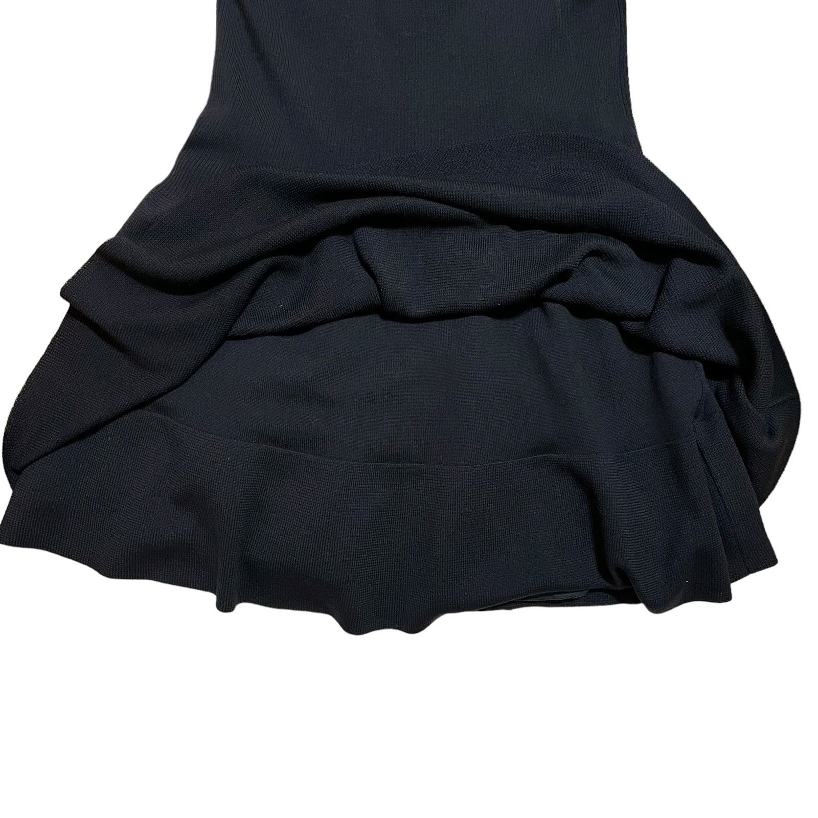 Valentino × Vintage Valentino Studio Vintage Black Wool Layered Full Midi Skirt Size 28" / US 6 / IT 42 - 9 Thumbnail