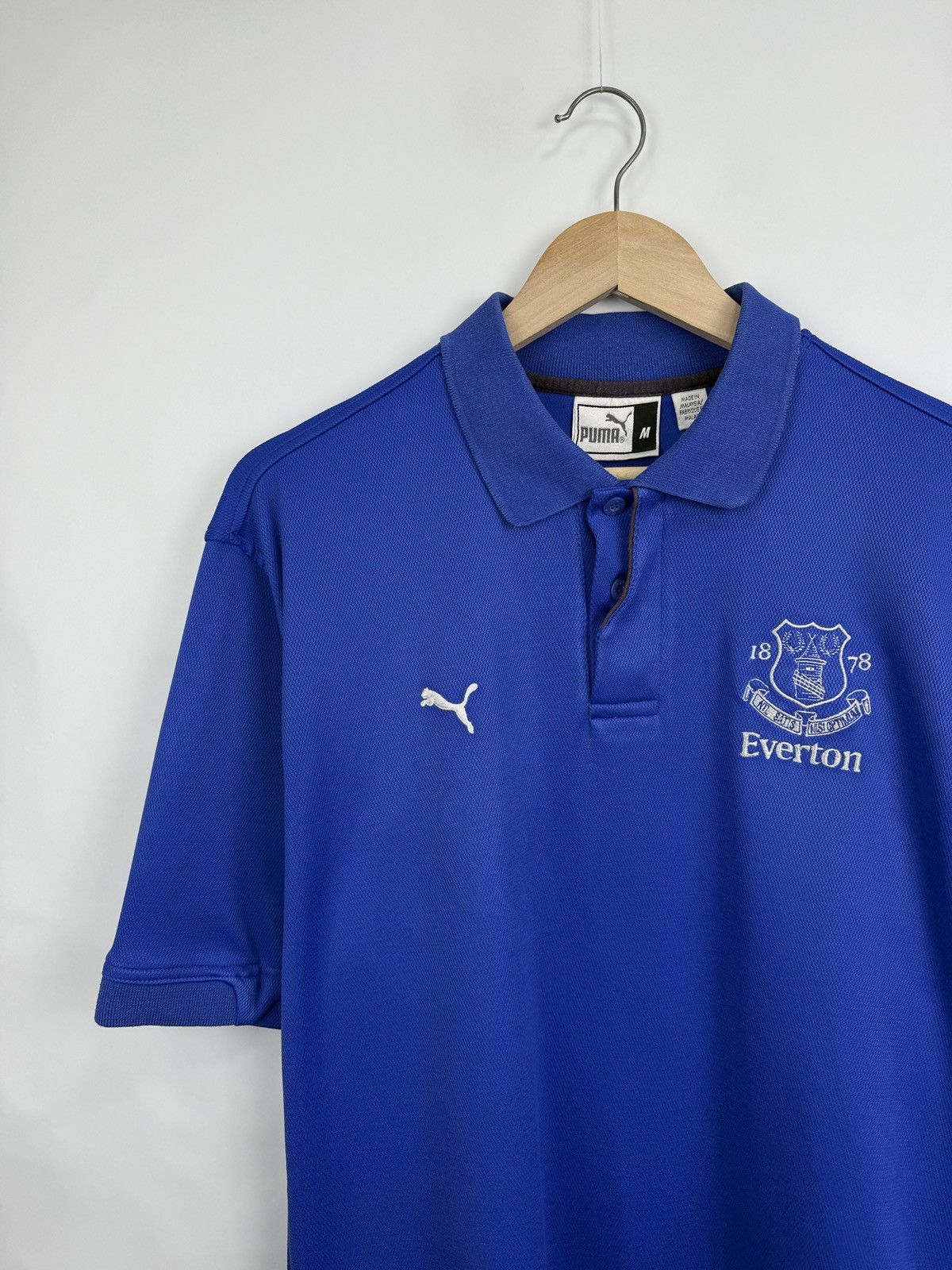 Puma 🏴󠁧󠁢󠁥󠁮󠁧󠁿 Vintage 90s Puma Everton Soccer Polo T-Shirt Retro Rare Size US M / EU 48-50 / 2 - 2 Thumbnail