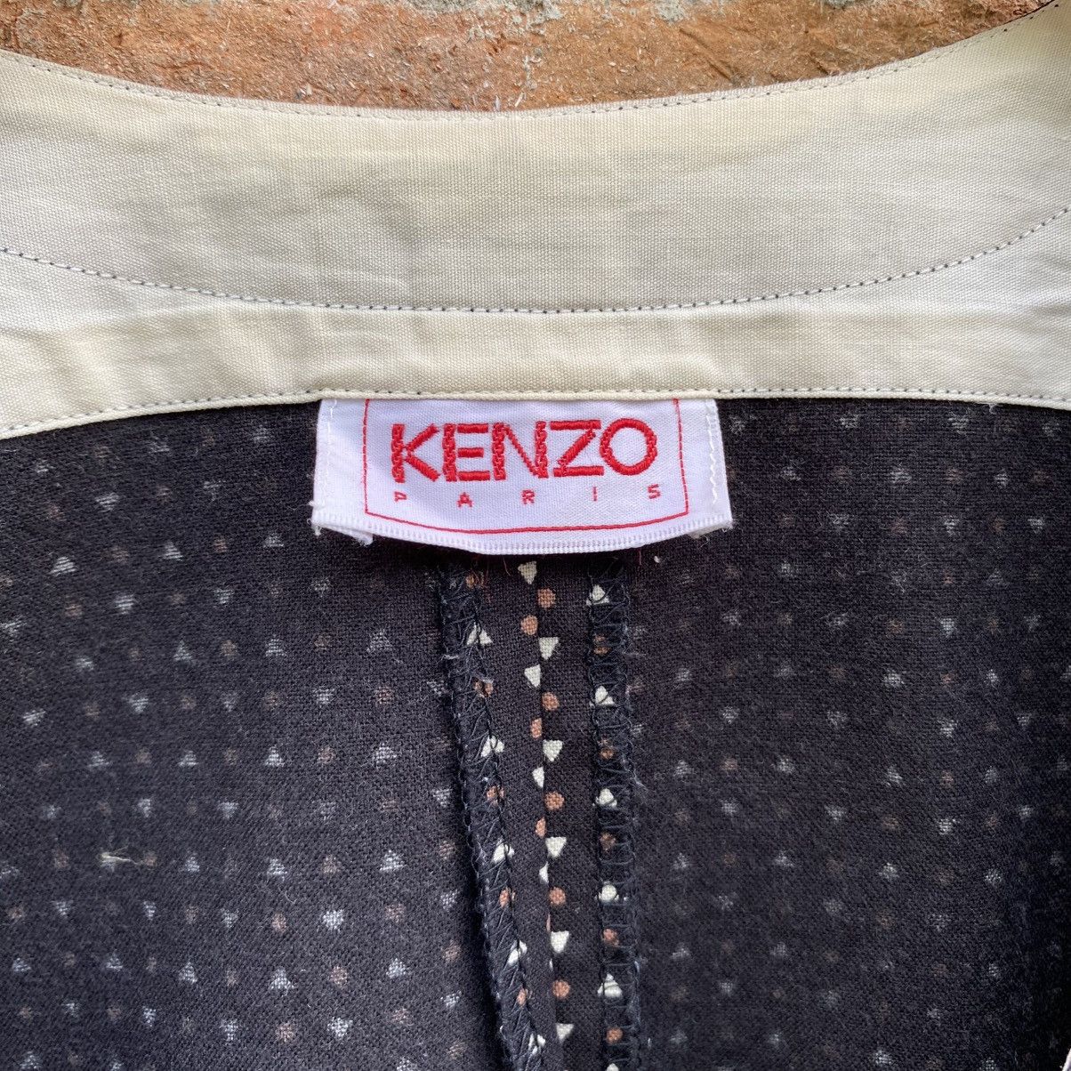 Kenzo KENZO Black Dot V-Neck Blouse Size M / US 6-8 / IT 42-44 - 6 Thumbnail