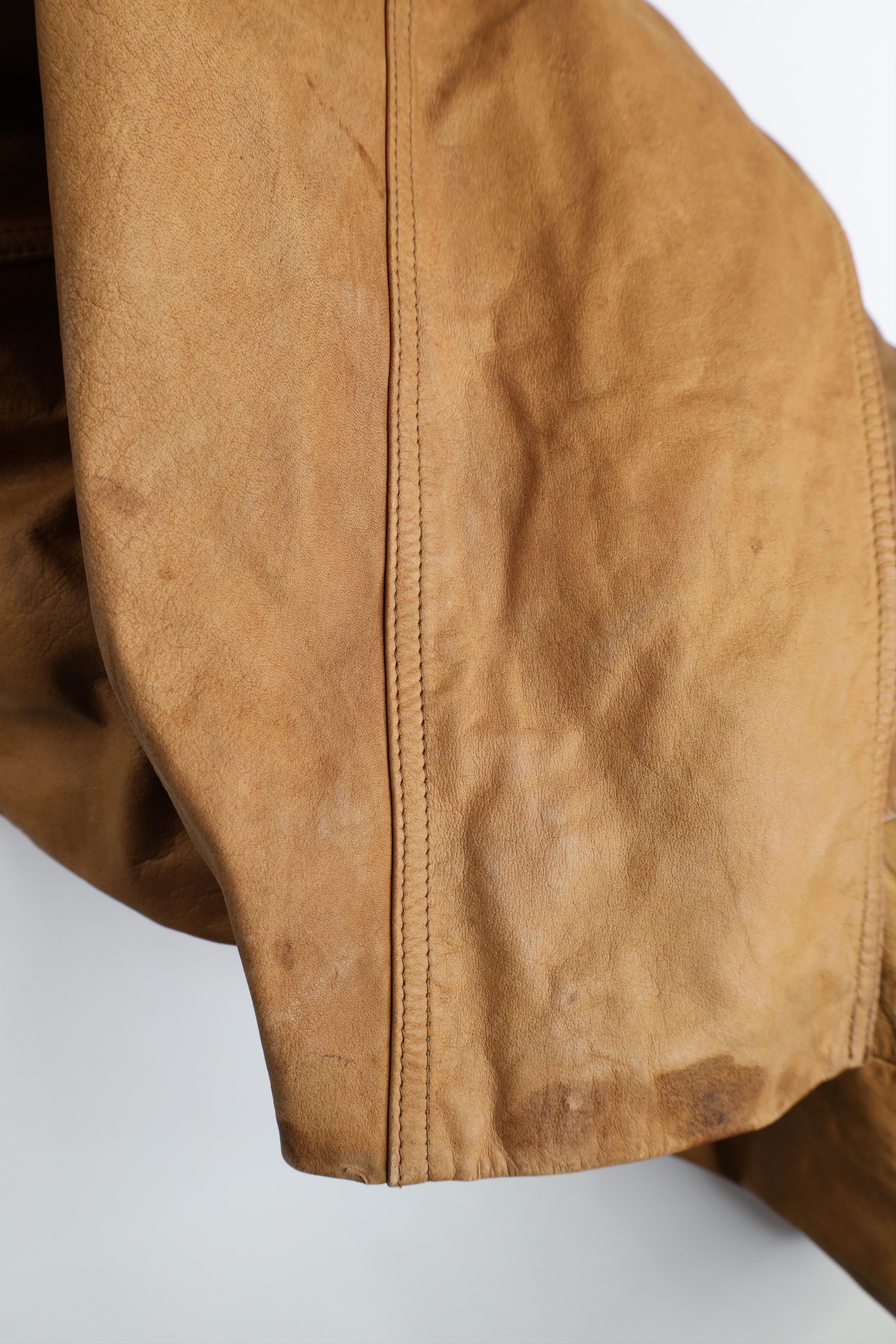 Express Vintage 90s Express Full Length Leather Jacket Coat Brown Size L / US 10 / IT 46 - 6 Thumbnail