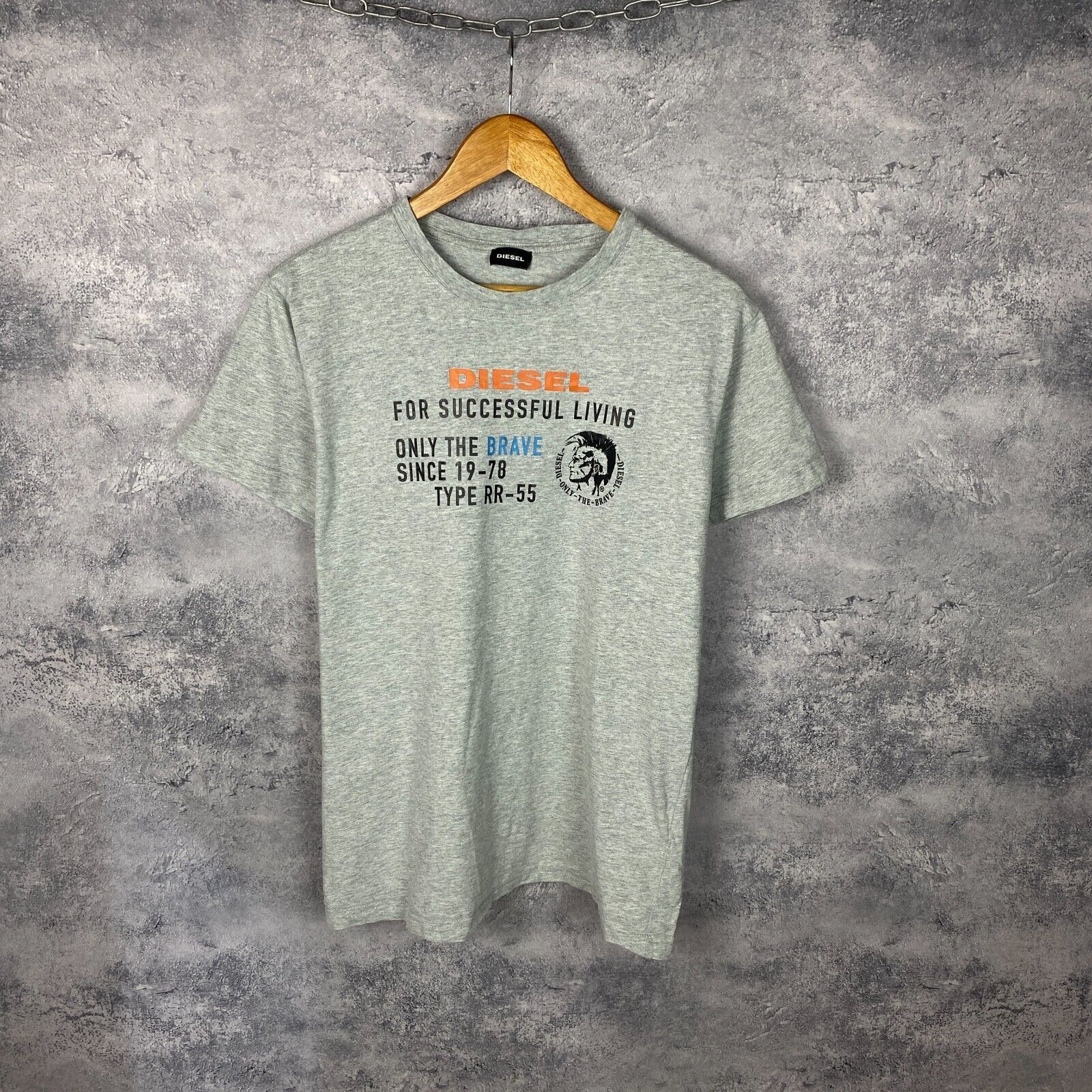 Diesel Diesel Tee Men's Size XL Gray Short Sleeve ` Size US XL / EU 56 / 4 - 1 Thumbnail
