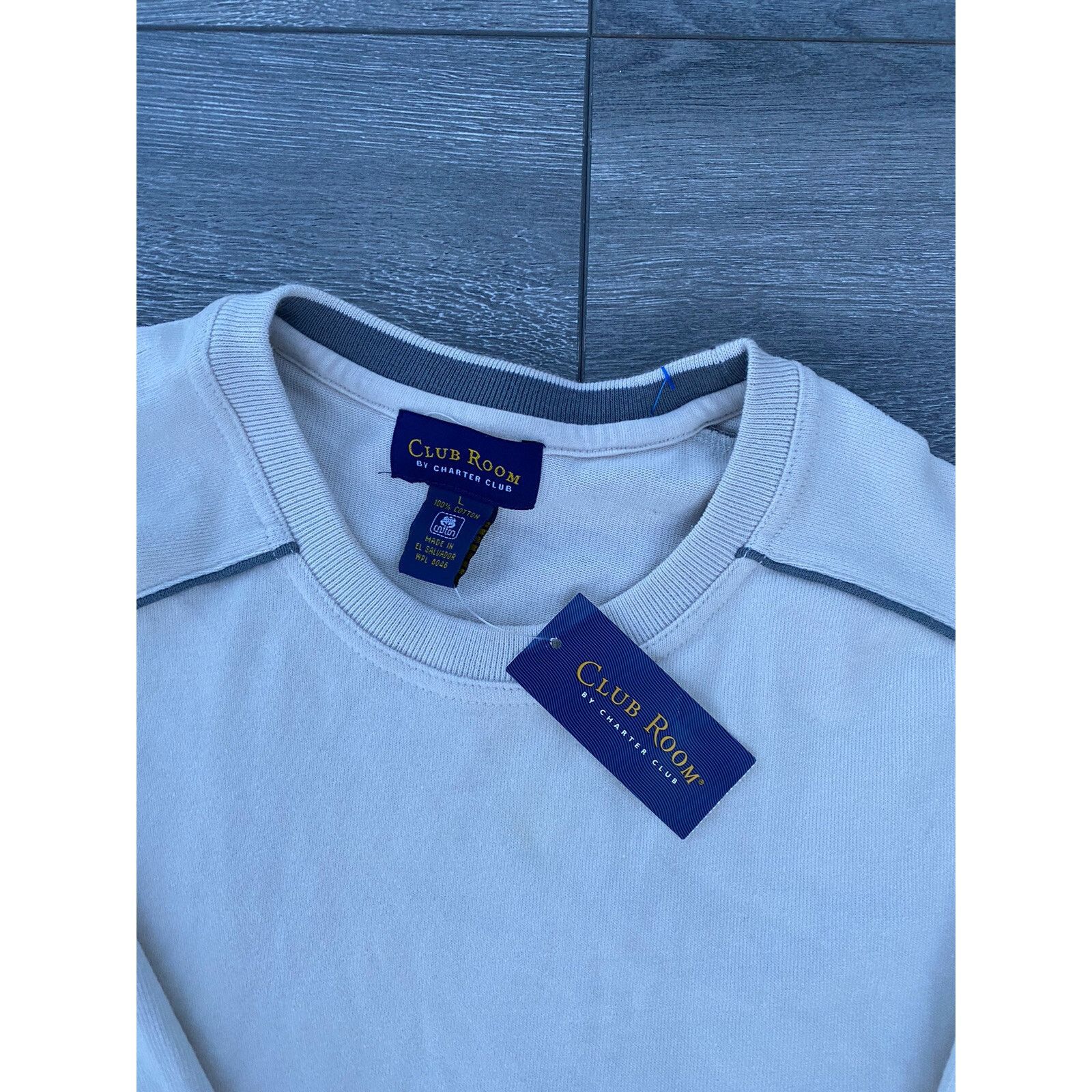 Club Room Club Room Sweater 100%cotton light blue top size L A000248 Size US L / EU 52-54 / 3 - 3 Thumbnail