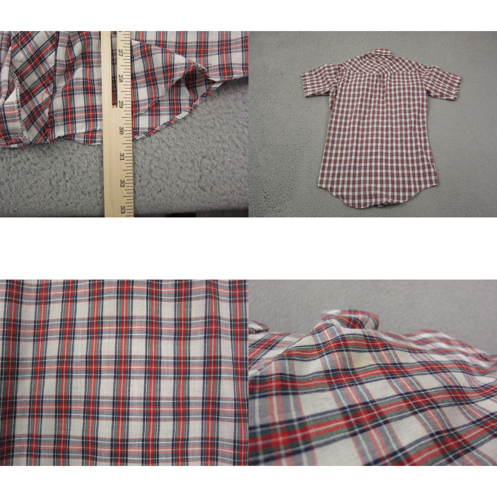 Vintage VINTAGE Woolworth Shirt Mens Small Red Blue White Western Snap Cowboy Rodeo 60s Size US S / EU 44-46 / 1 - 8 Thumbnail