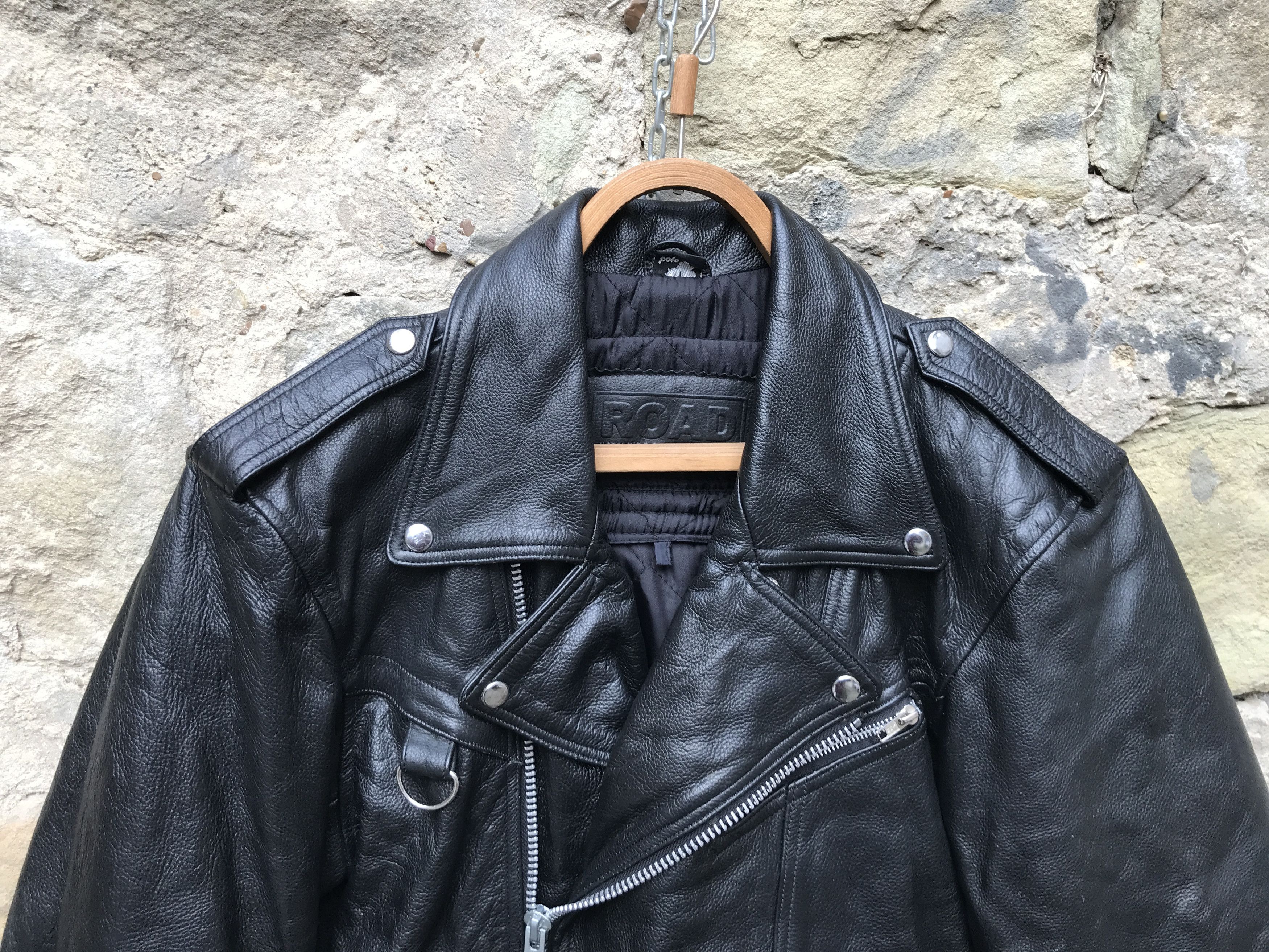 Rare Vintage 80s Leather Biker Jacket Jofama / Janbell type