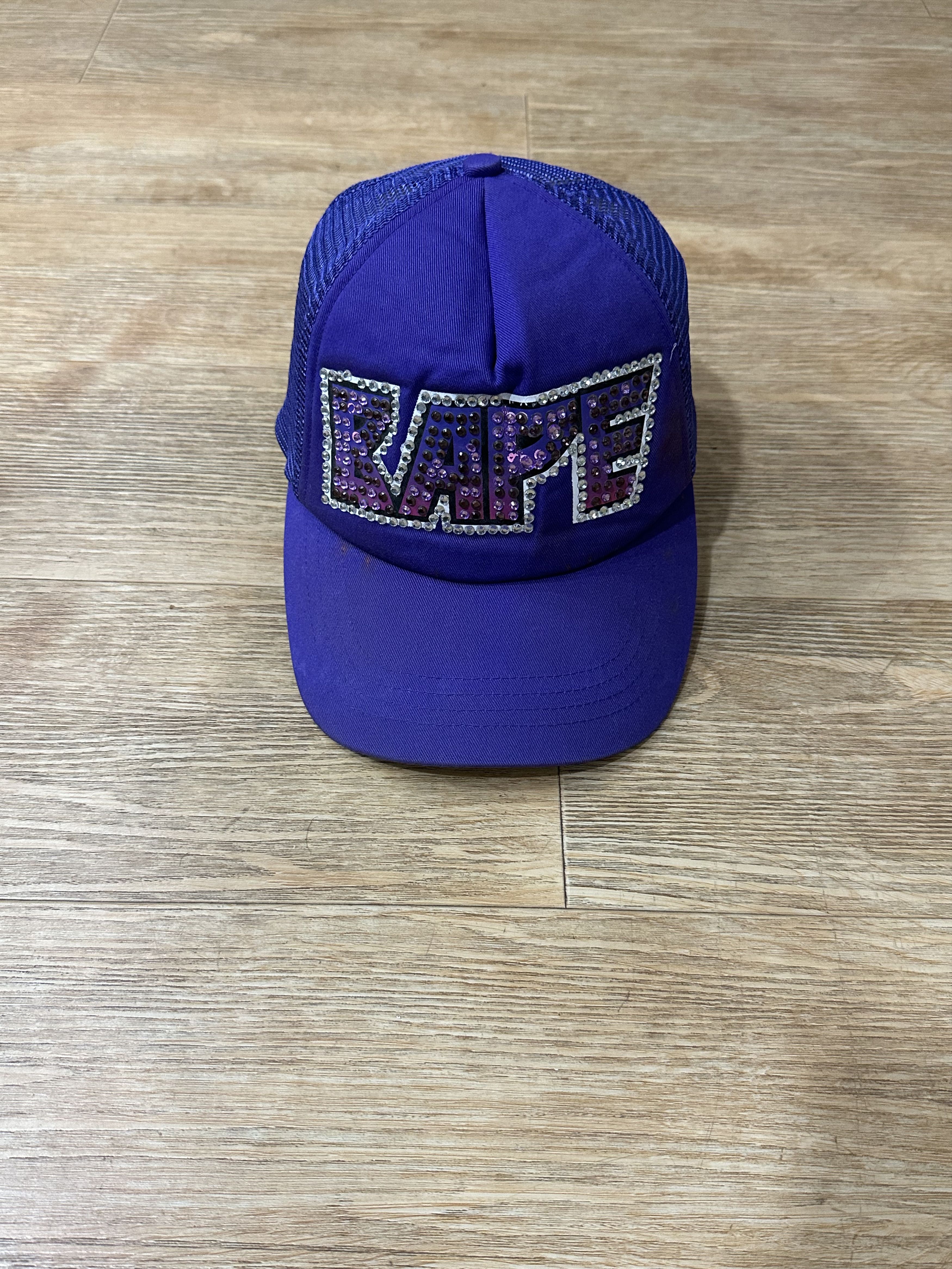 Bape A Bathing Ape Swarovski Rhinestone Trucker Hat Purple Size ONE SIZE - 1 Thumbnail