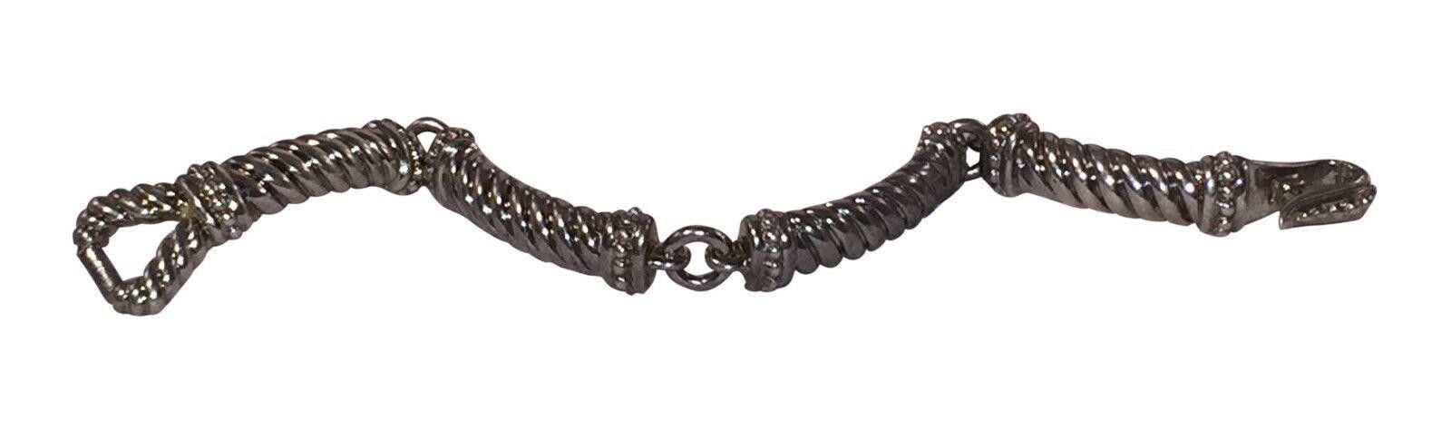 Designer Unique Sterling Silver Cable Cast Bracelet Size ONE SIZE - 2 Thumbnail