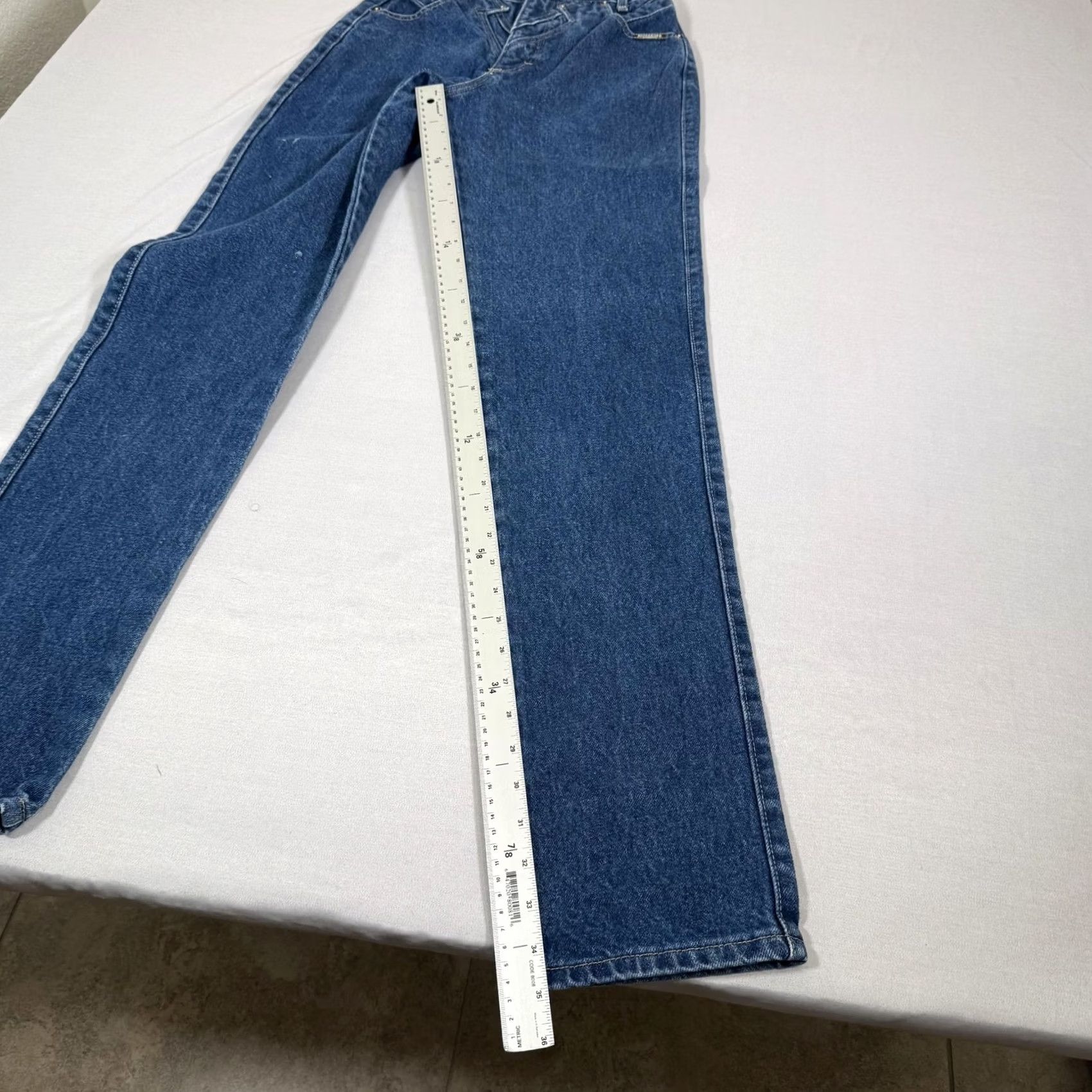 Denime VINTAGE Rough Rider Jeans Womens 7 Blue Bare Back Slim Fit Denim Pants Western Shirt? Size 28" / US 6 / IT 42 - 5 Thumbnail