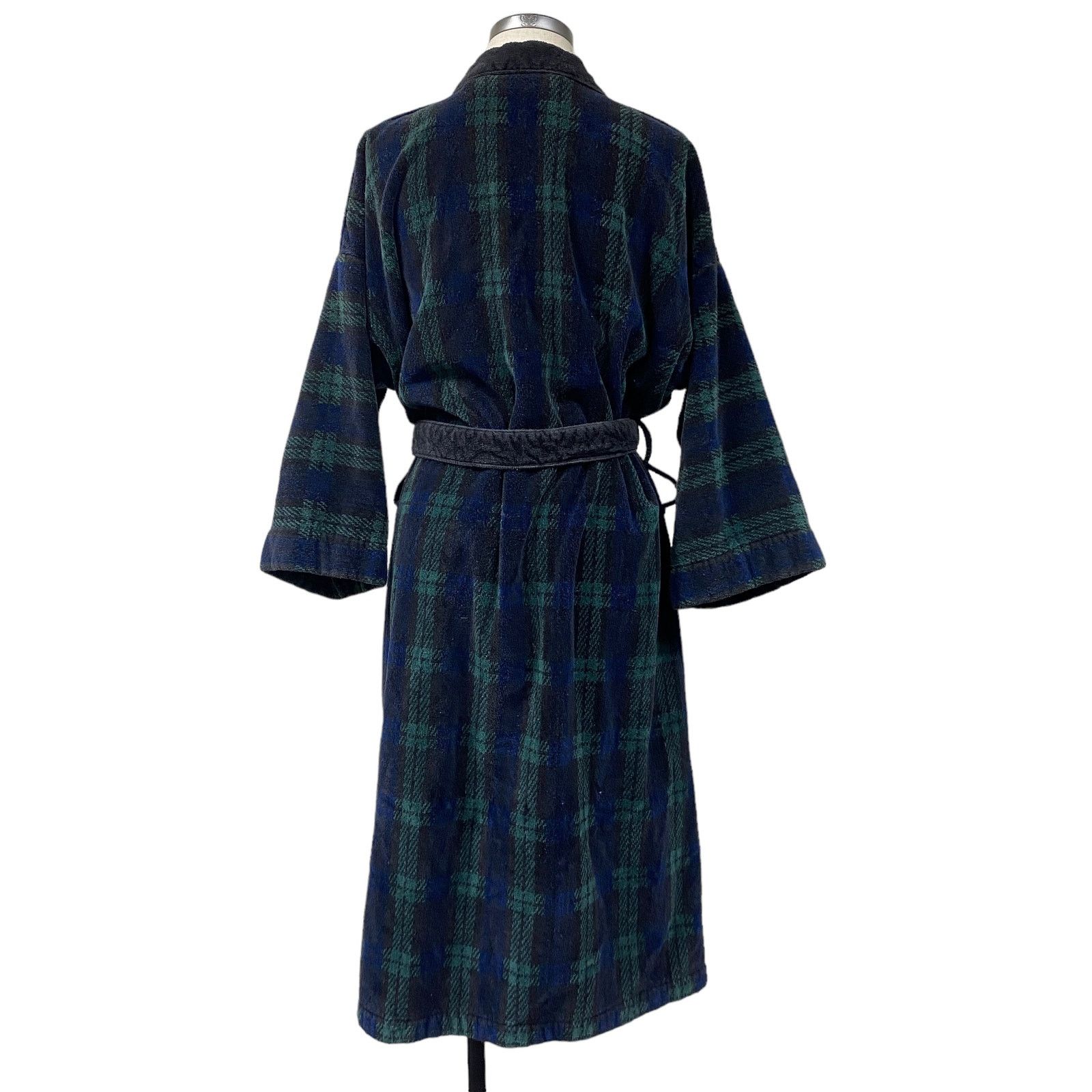 Perry Ellis Perry Ellis Portfolio Mens One Size Plaid Terry Bath Robe Size ONE SIZE - 6 Thumbnail