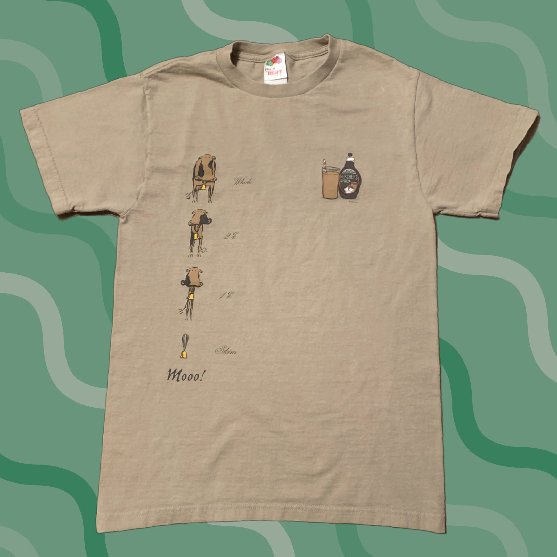 Fruit Of The Loom VINTAGE Rare Funny Hershey's Chocolate Syrup T-Shirt 1997 Slim Size S Brown Mens Size US S / EU 44-46 / 1 - 1 Thumbnail