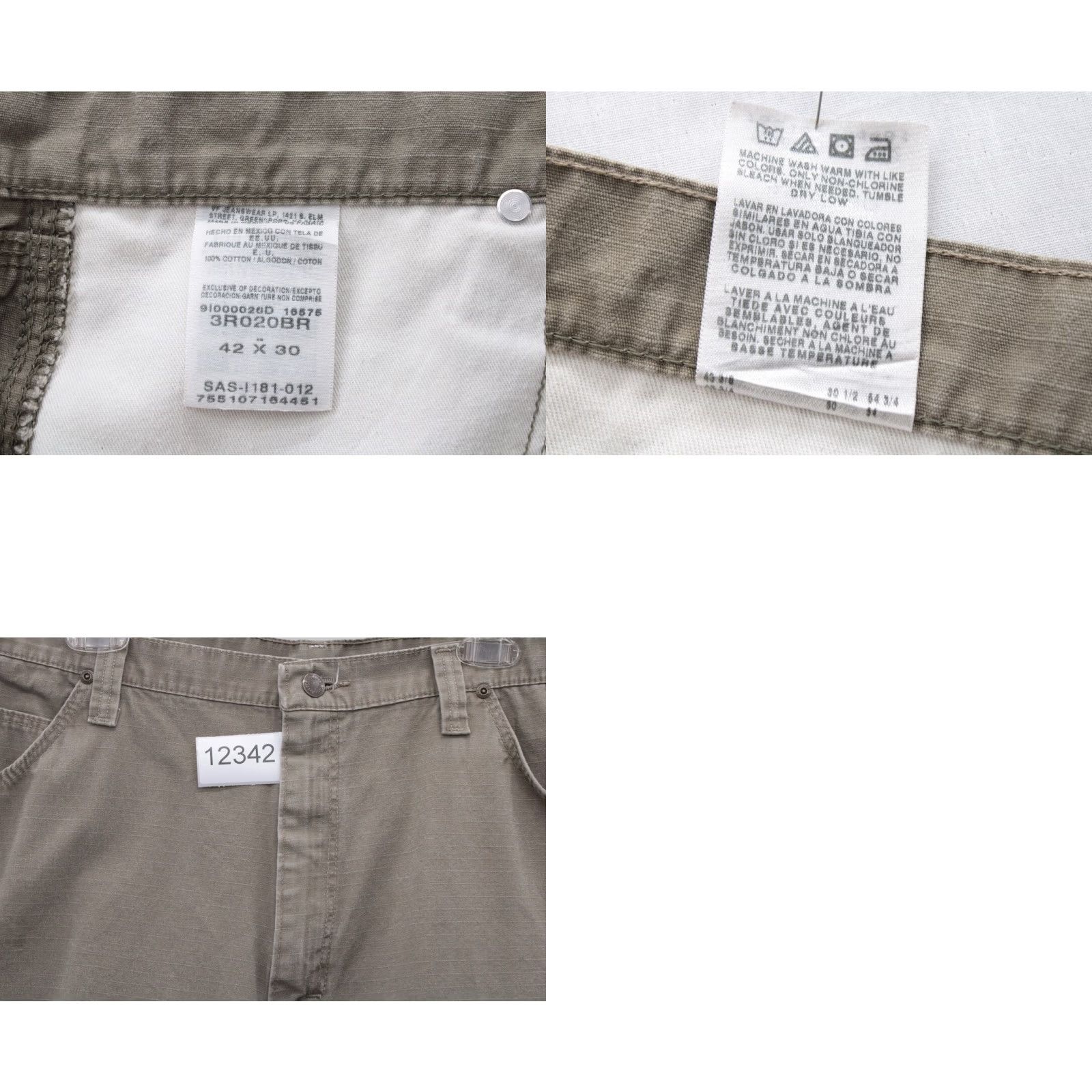 Wrangler Wrangler Rugged Wear Work Pants Men 42 x 28 Brown Rip Stop Baggie Leg Ranch Wear Pants Size US 42 / EU 58 - 9 Thumbnail