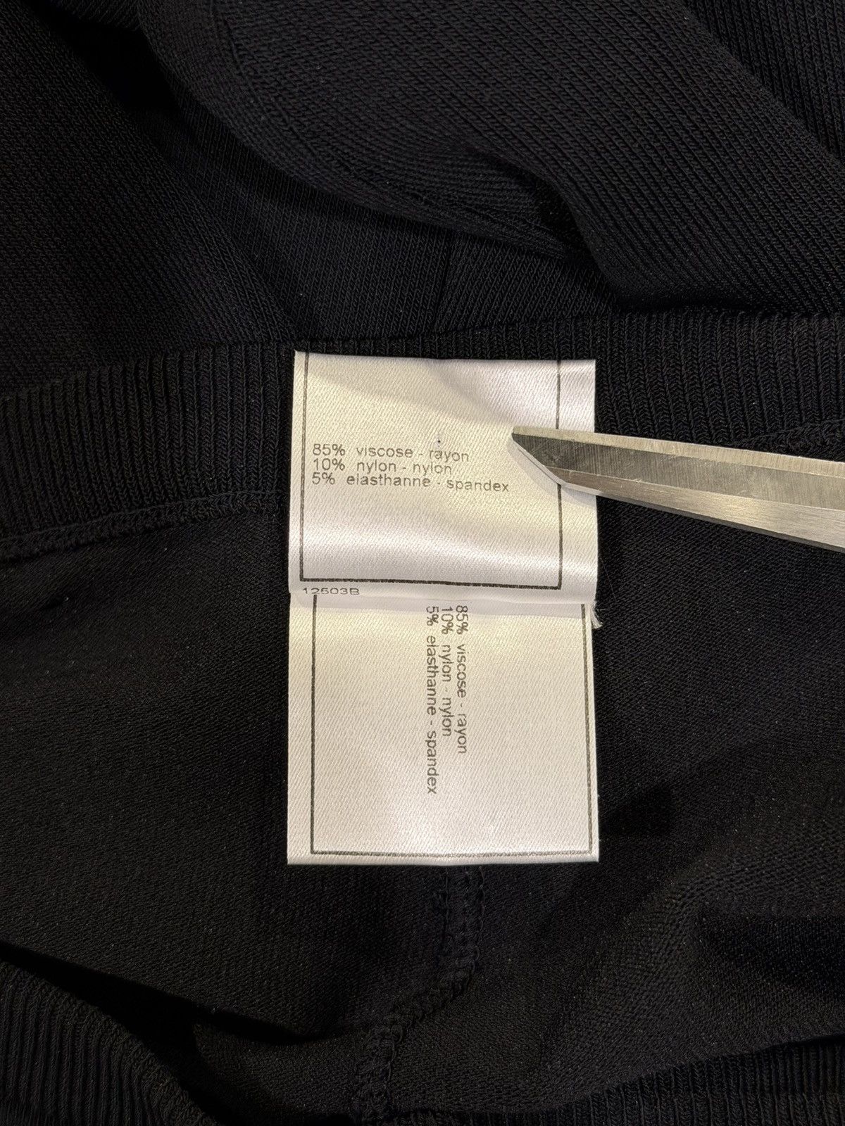 Chanel Chanel Skinny Leg Spandex Black CC Logo Pants Size 25" / US 0 / IT 36 - 10 Thumbnail