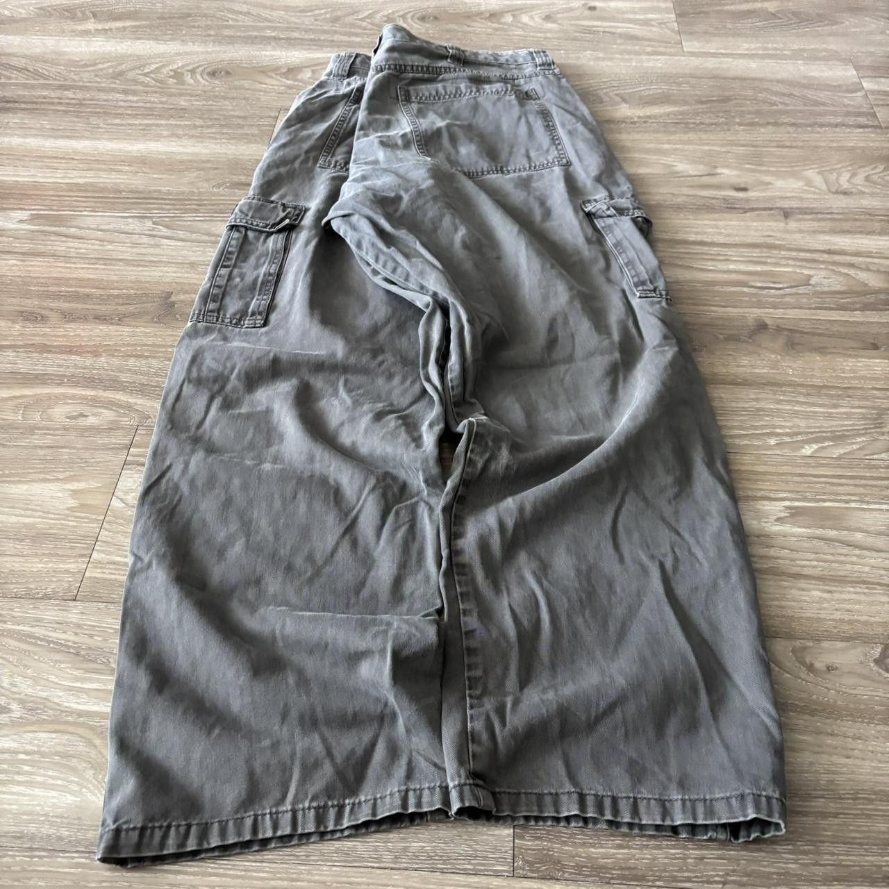 Japanese Brand Crazy Vintage Y2K/2000s Baggy Grey Skater Style Cargo Pants! 40x30 Size US 40 / EU 56 - 4 Thumbnail
