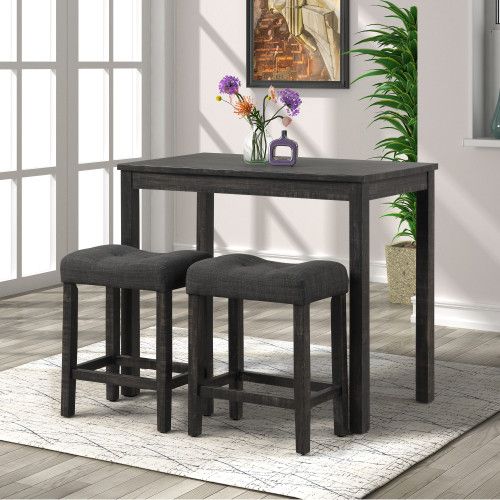 Designer × Homemade Sora Button Tufted Counter Height Saddle Stool, Set of 2, Gr Size US L / EU 52-54 / 3 - 5 Thumbnail